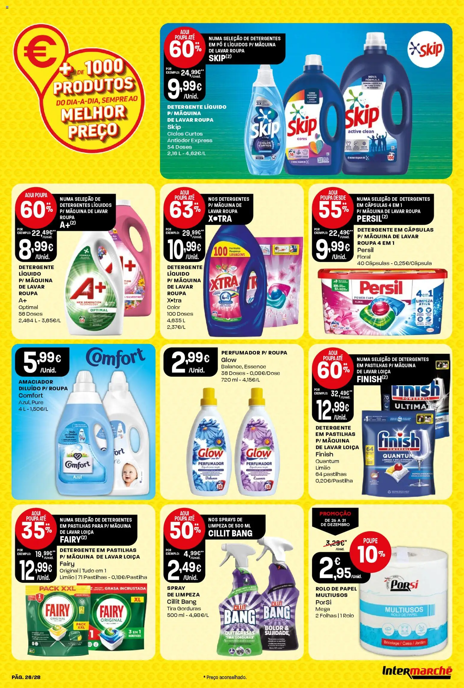 Intermarché Folheto Contact │ válido de 26.12.2025 | Página: 26 | Produtos: Máquina de lavar, Pó, Detergente, Persil