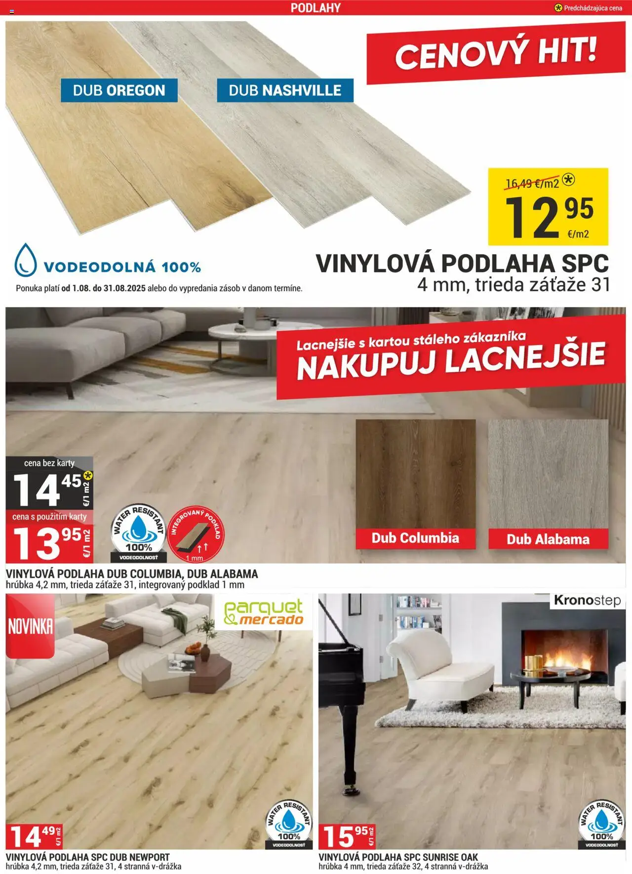 Merkury Market leták │ platný od 01.08.2025 | Strana: 35 | Produkty: Vinylová podlaha, Podlaha