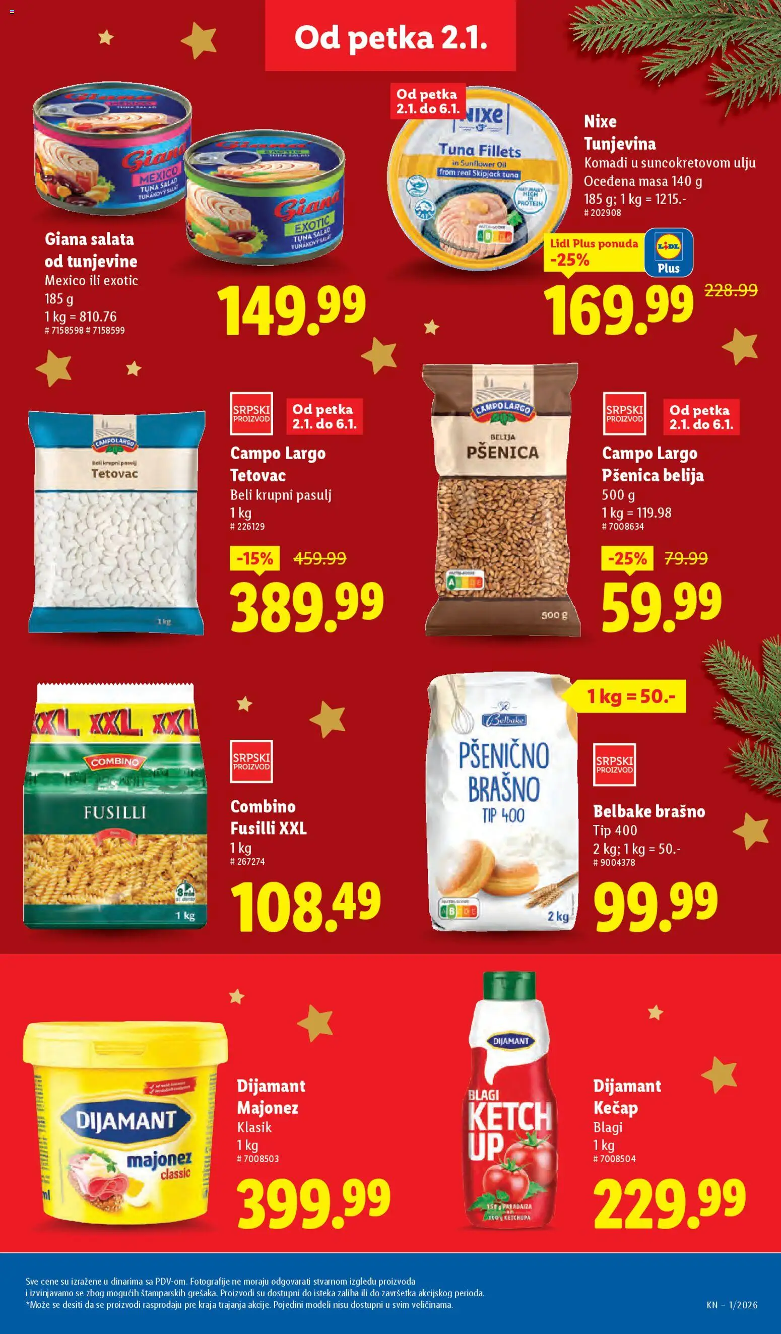Lidl katalog - važi od 02.01.2026 | Strana: 25 | Proizvode: Kečap, Protein, Pasulj, Brašno