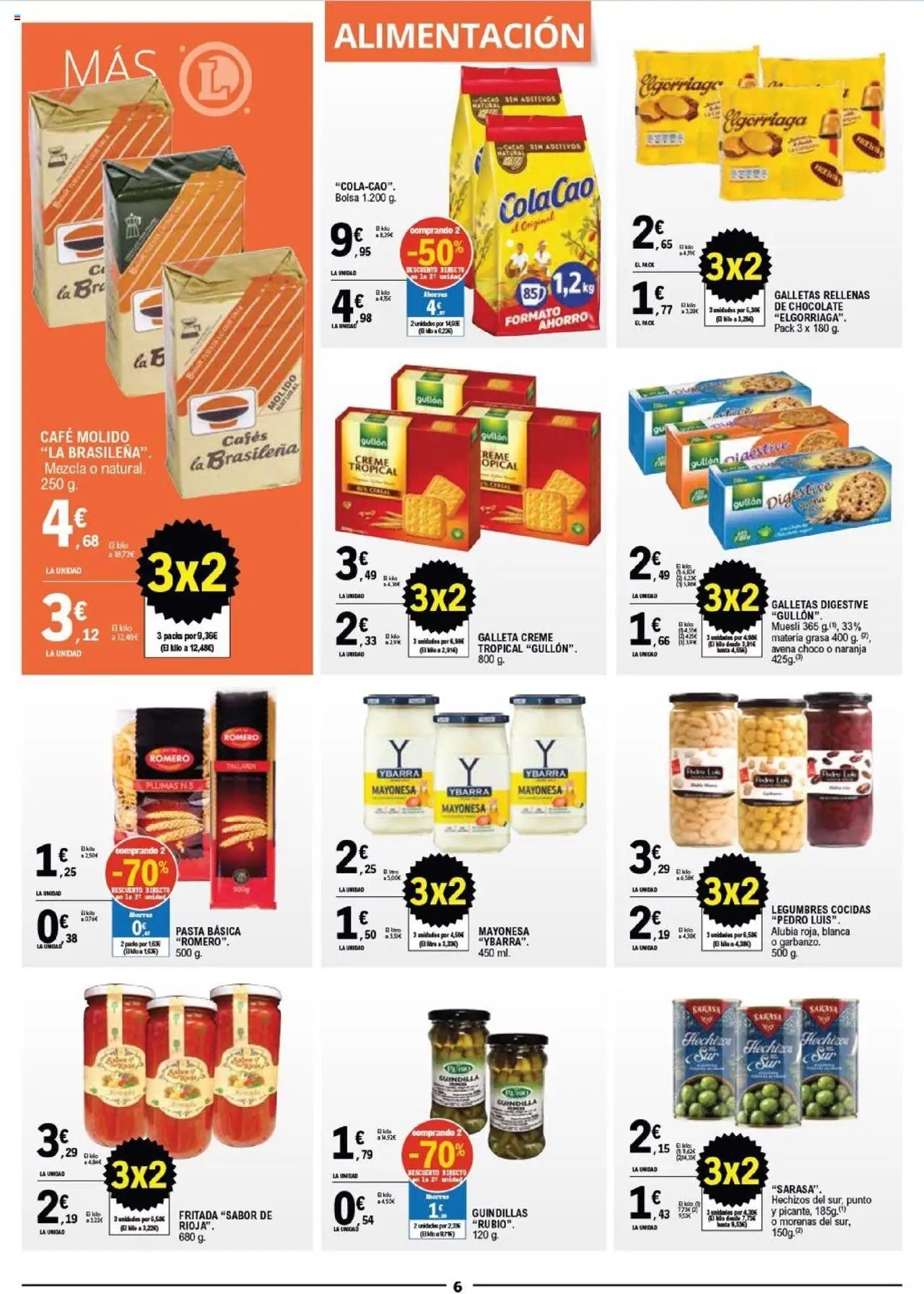 E.Leclerc folleto │ válido desde el 15.10.2025 | Página: 6 | Productos: Café molido, Pasta, Galletas, Galletas rellenas