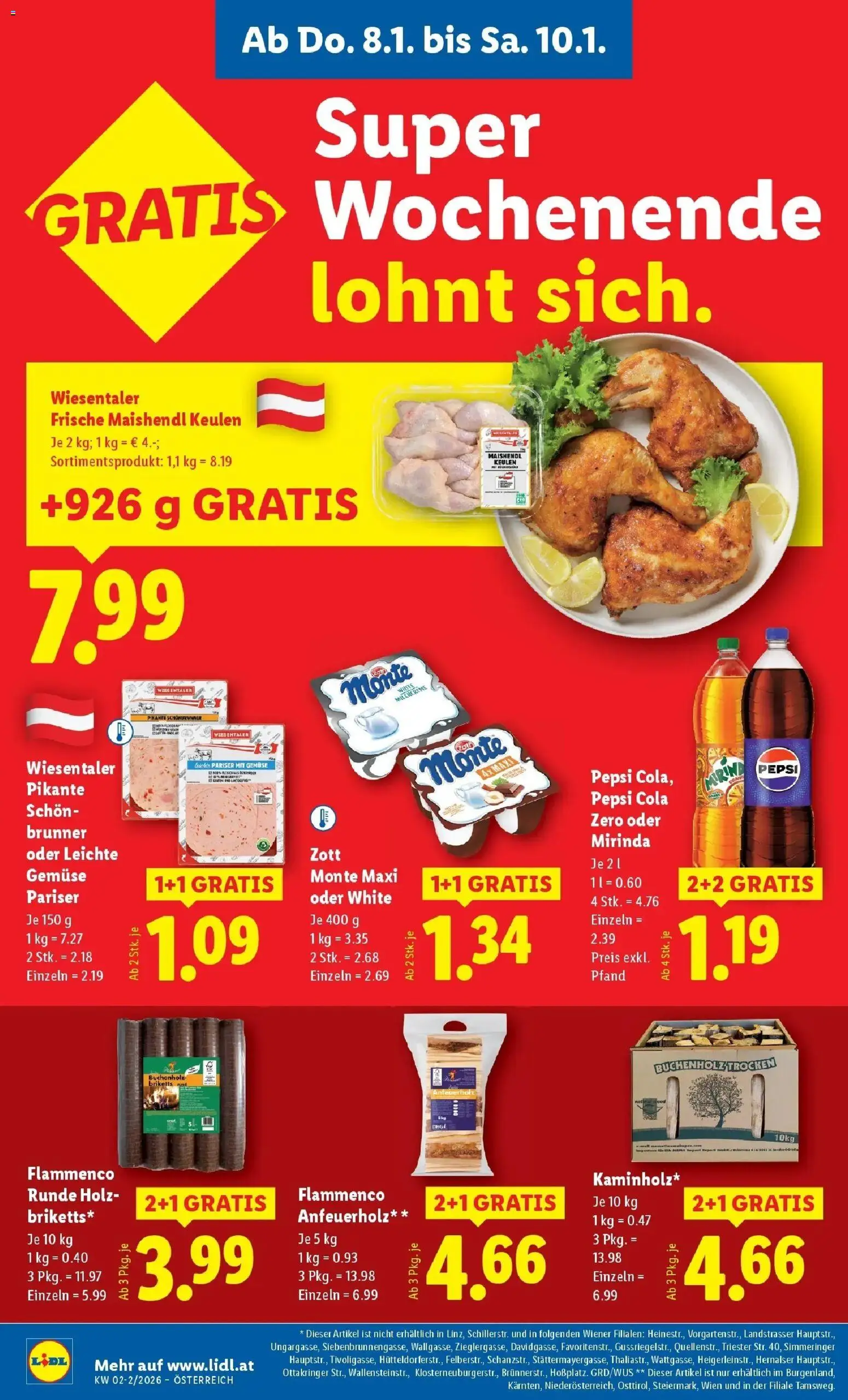 Lidl Flugblatt - Wien, Langenzersdorf, Zwettl gültig ab 08.01.2026 | Seite: 8 | Produkte: Gemüse