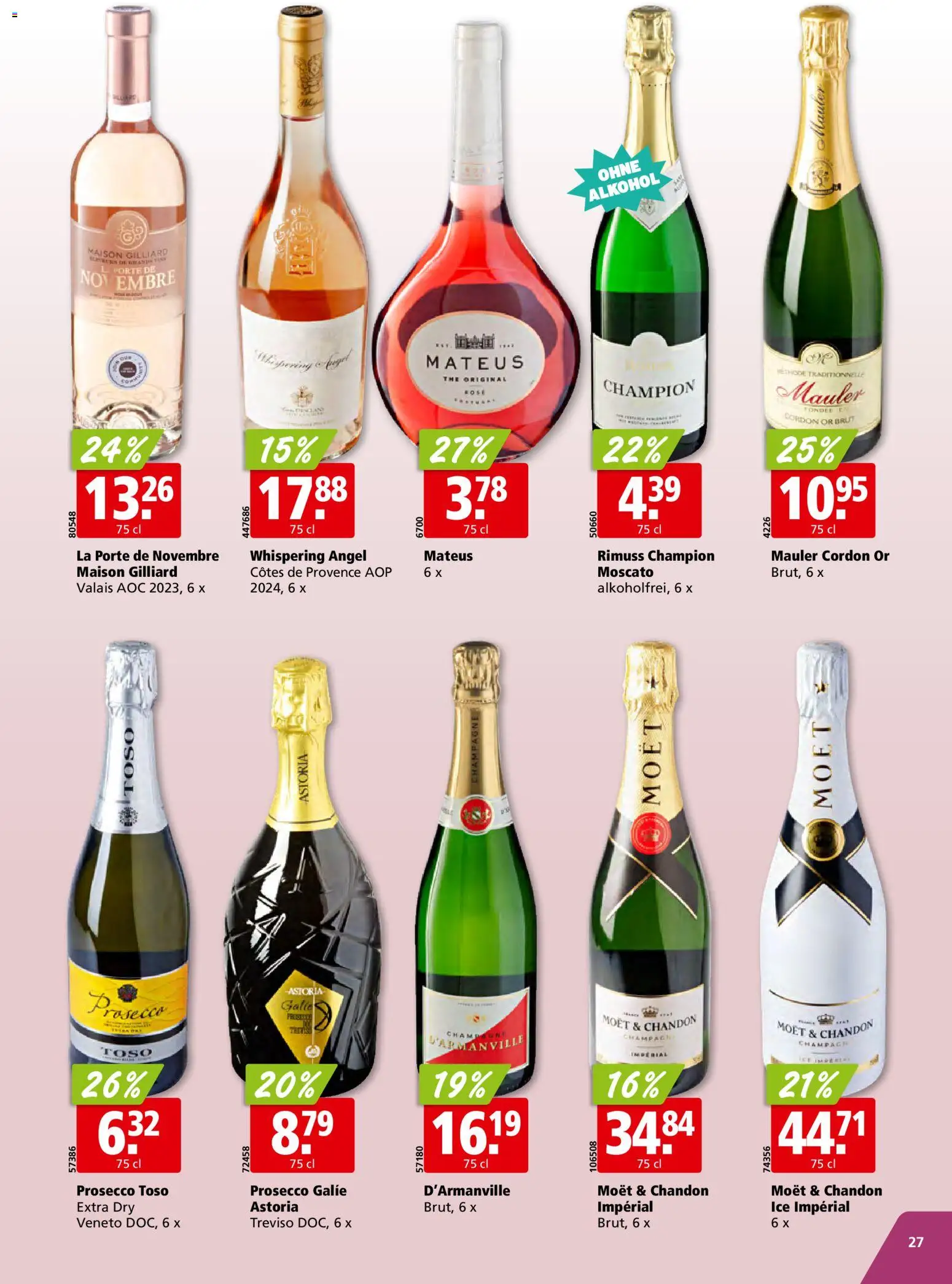 Aligro aktionen Schlieren, Gossau SG, Frauenfeld, Rapperswil-Jona, Sargans, Bern, Brüttisellen, Pratteln, Emmen, Spreitenbach – gültig ab 23.03.2026 | Seite: 27