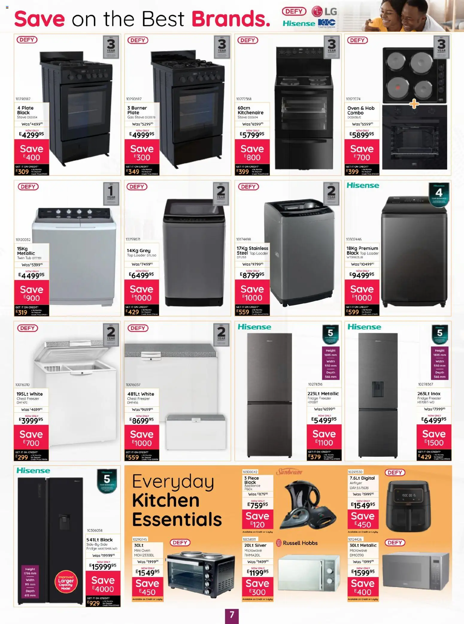 New Bradlows Eswatini Catalogue catalogue – valid from 19.03.2026 | Page: 7 | Products: Oven, Hob, Stove, Microwave