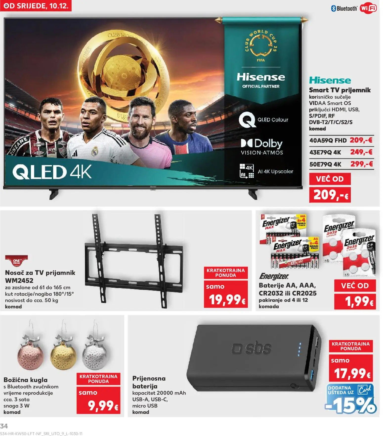 Kaufland HR akciós ujság - amely érvényes a következő dátumtól: 10.12.2025 | Oldal: 34 | Termékek: USB, TV, Smart tv