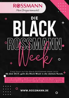 Rossmann - Black Friday - Ankündigung ab 30.10.2025 gültig