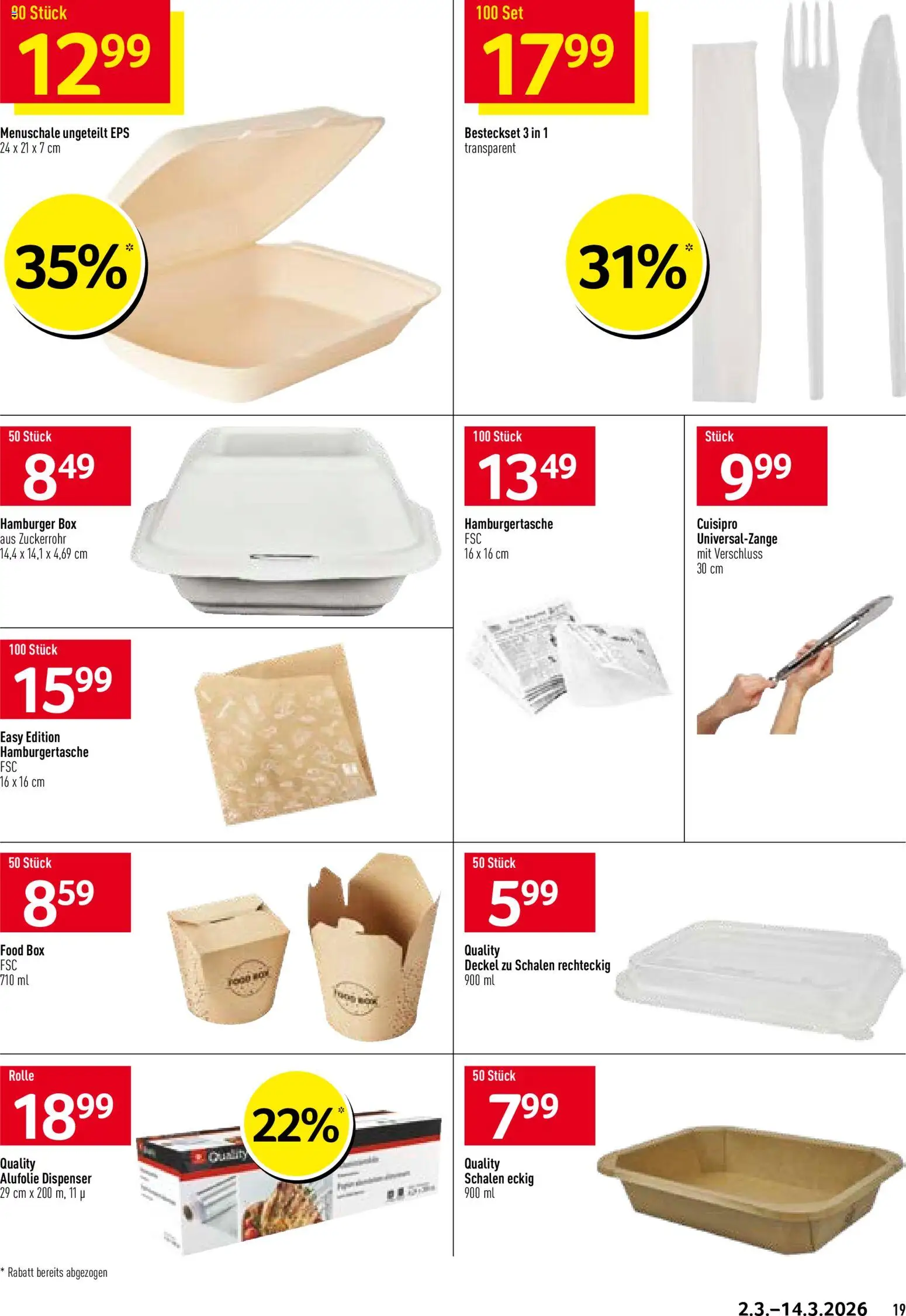 Prodega Aktionen Take Away – gültig ab 02.03.2026 | Seite: 19 | Produkte: Box