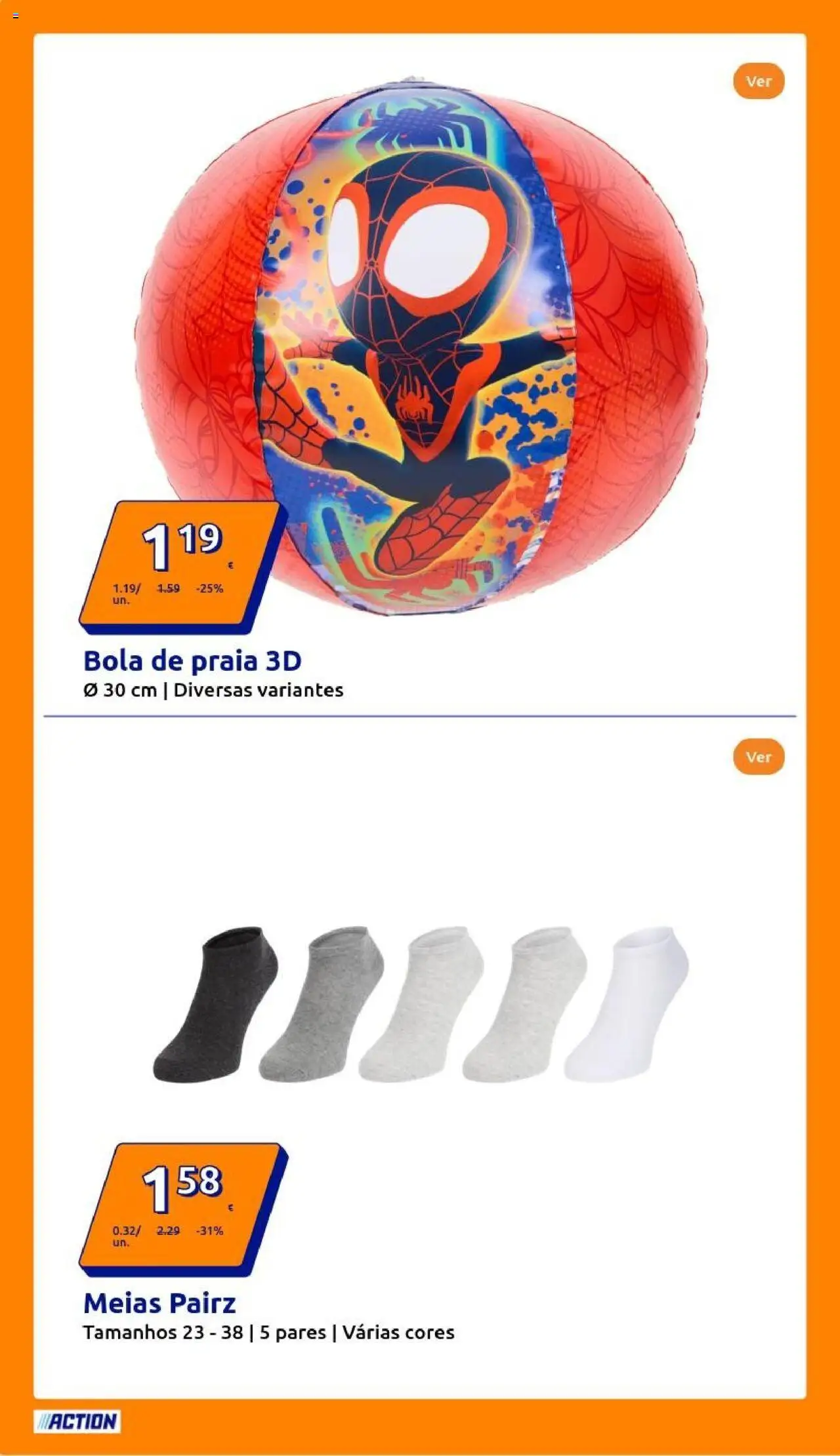 Action - Action PT week 32 2025 │ válido de 06.08.2025 | Página: 18 | Produtos: Meias