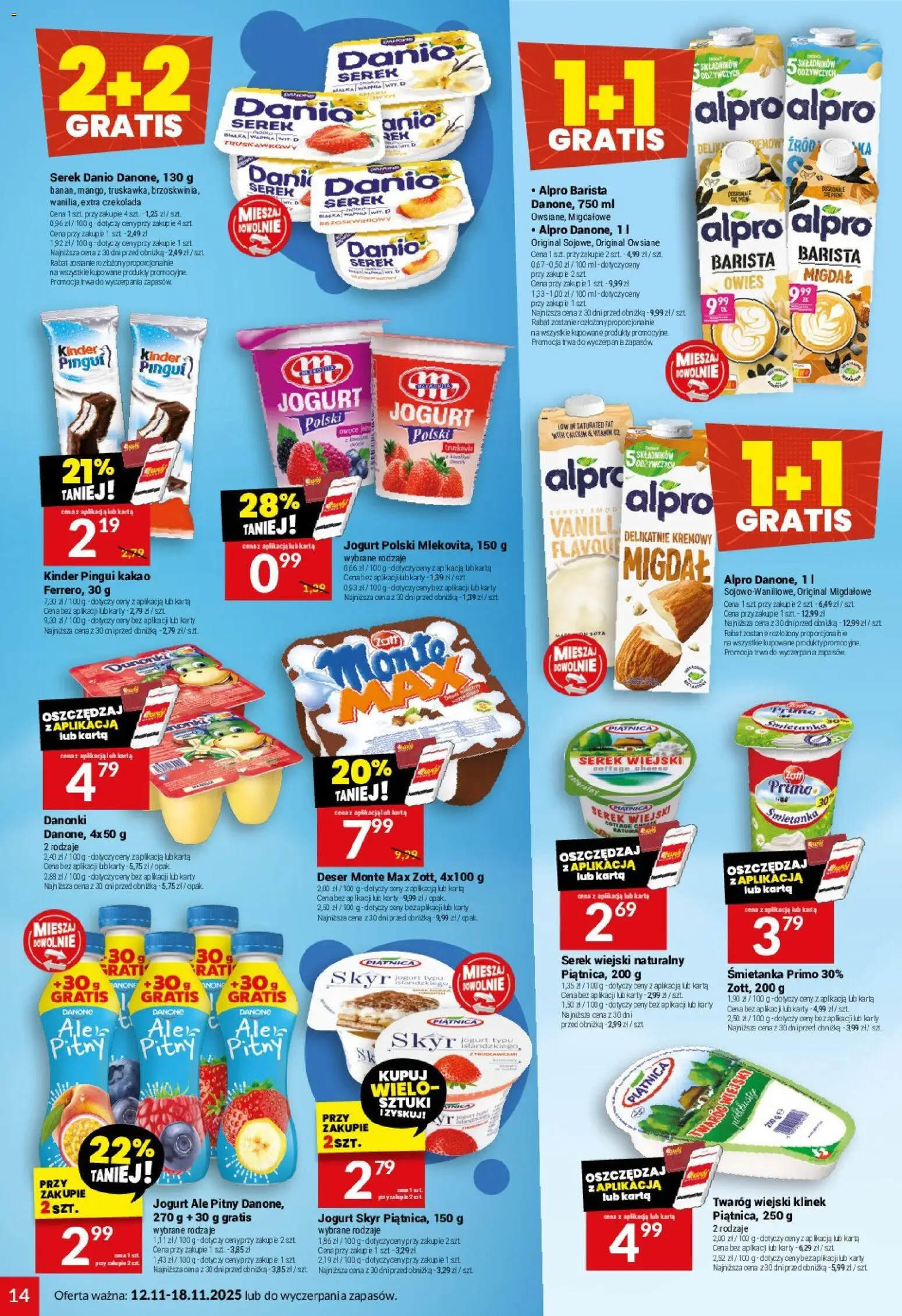 Twój Market Gazetka od 12.11.2025 | Strona: 14 | Produkty: Kakao, Serek, Serek wiejski, Jogurt