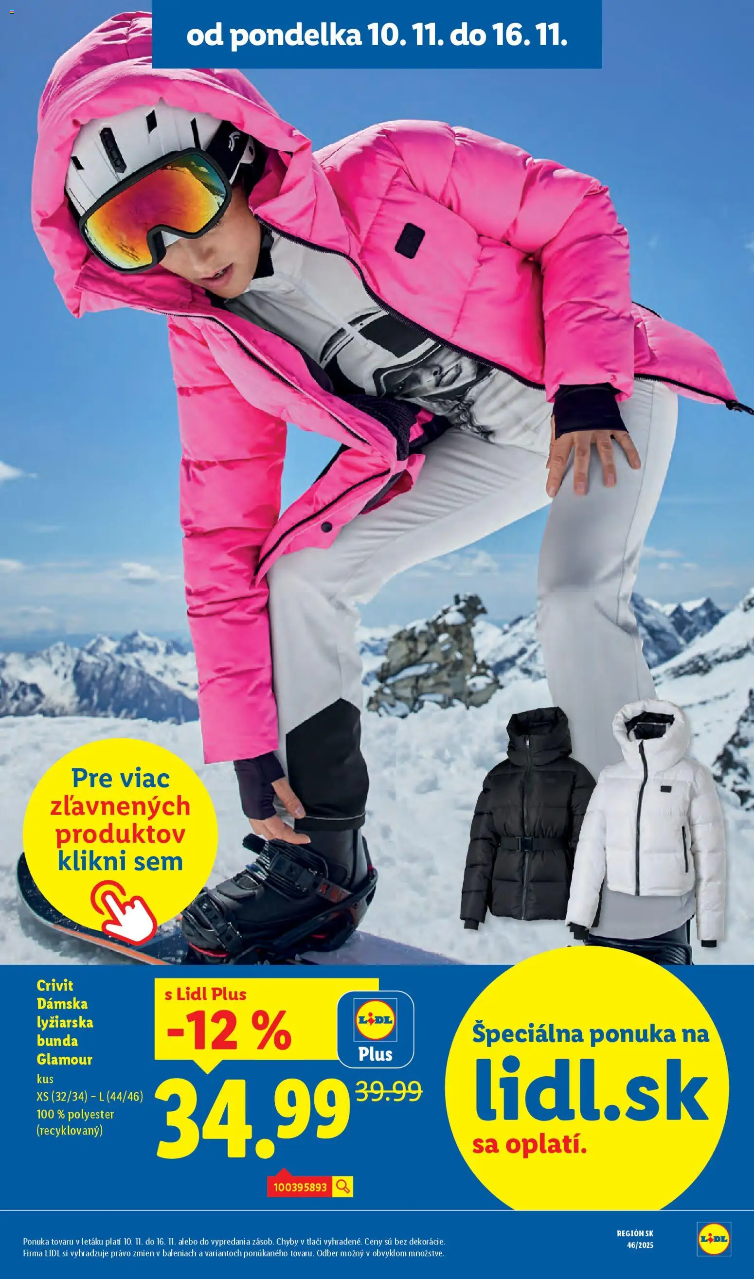 Nové Lidl akcie – leták je platný od 10.11.2025 | Strana: 65 | Produkty: Bunda