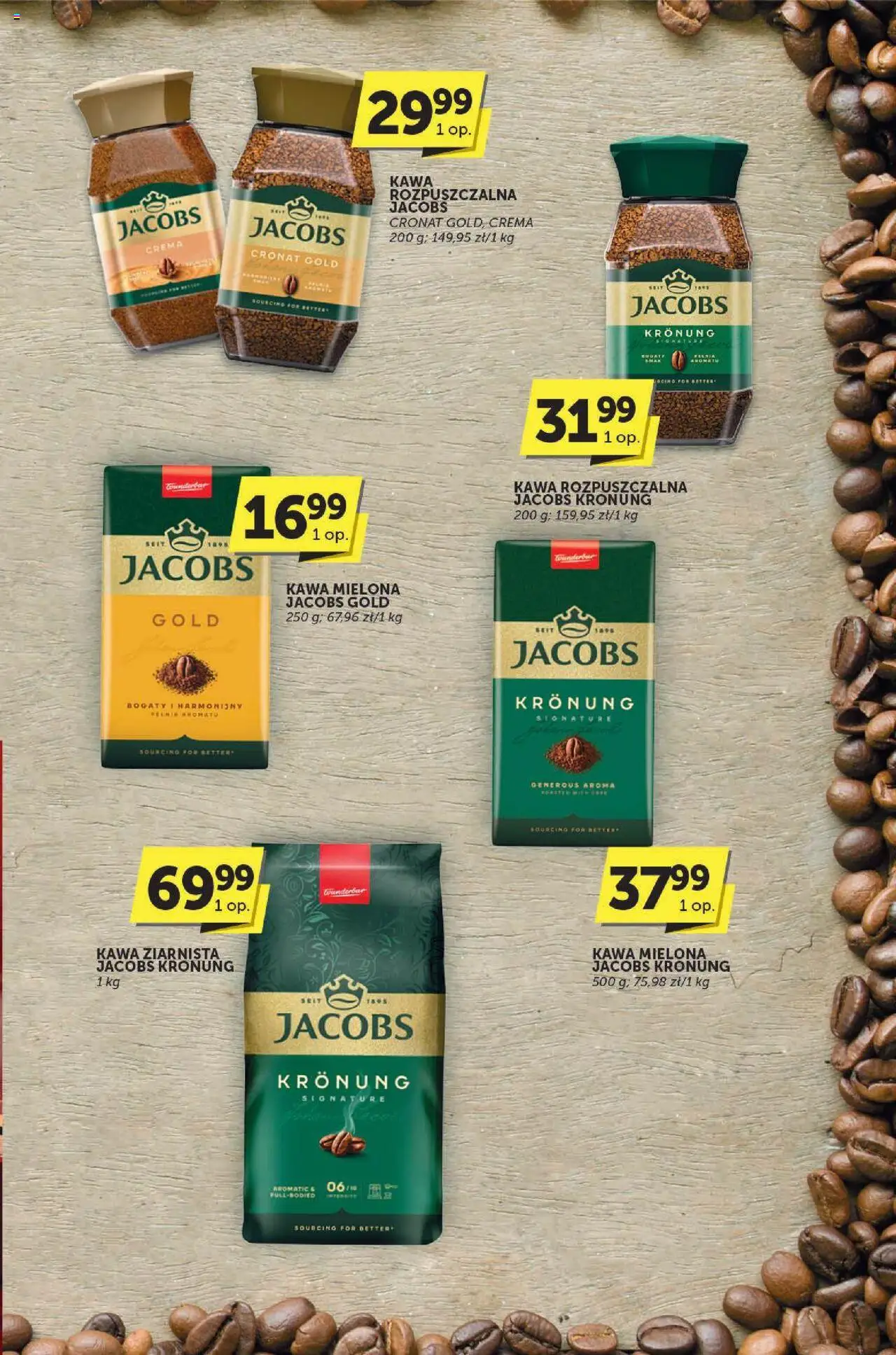 Groszek Gazetka - Katalog od 21.08.2025 | Strona: 19 | Produkty: Kawa ziarnista, Kawa rozpuszczalna, Kawa