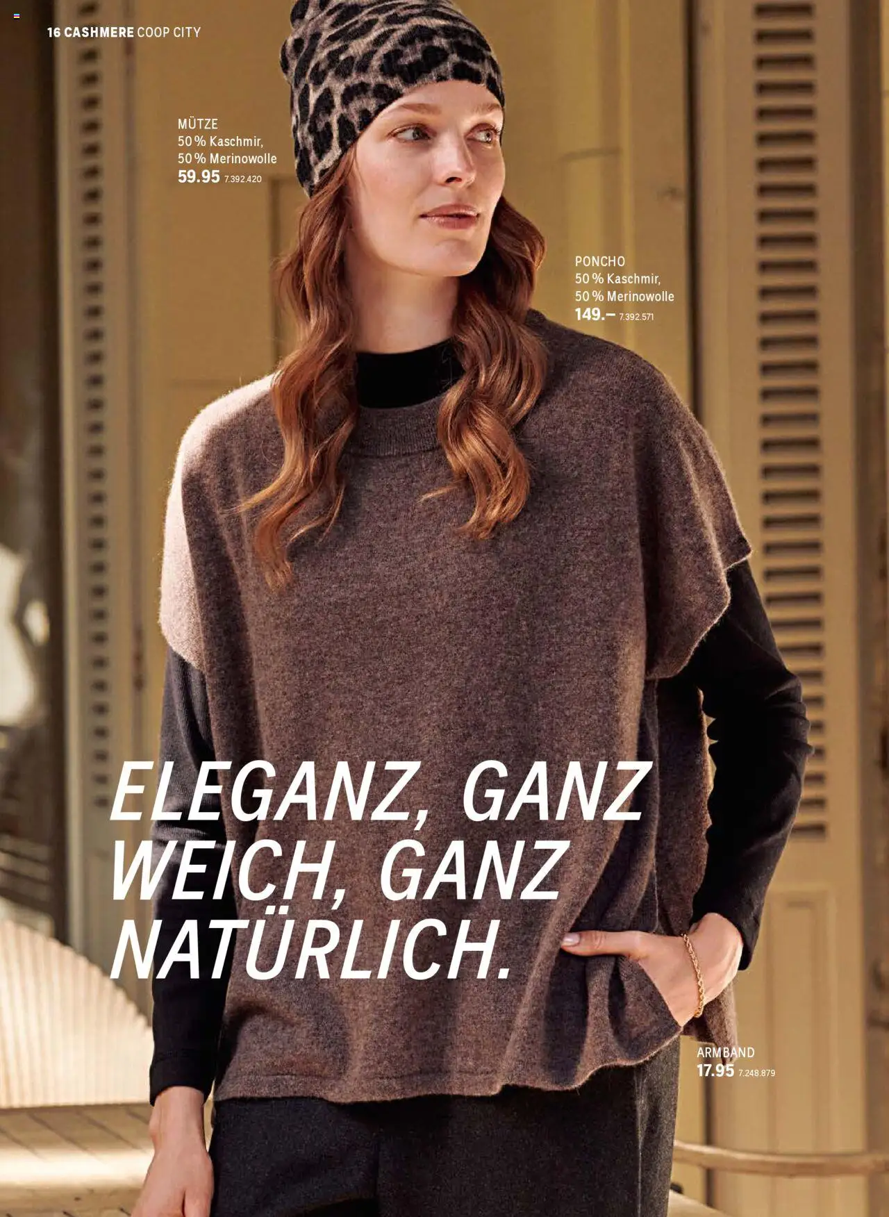 Coop City Aktionen Cashmere Kollektion – gültig ab 01.10.2025 | Seite: 16 | Produkte: Poncho