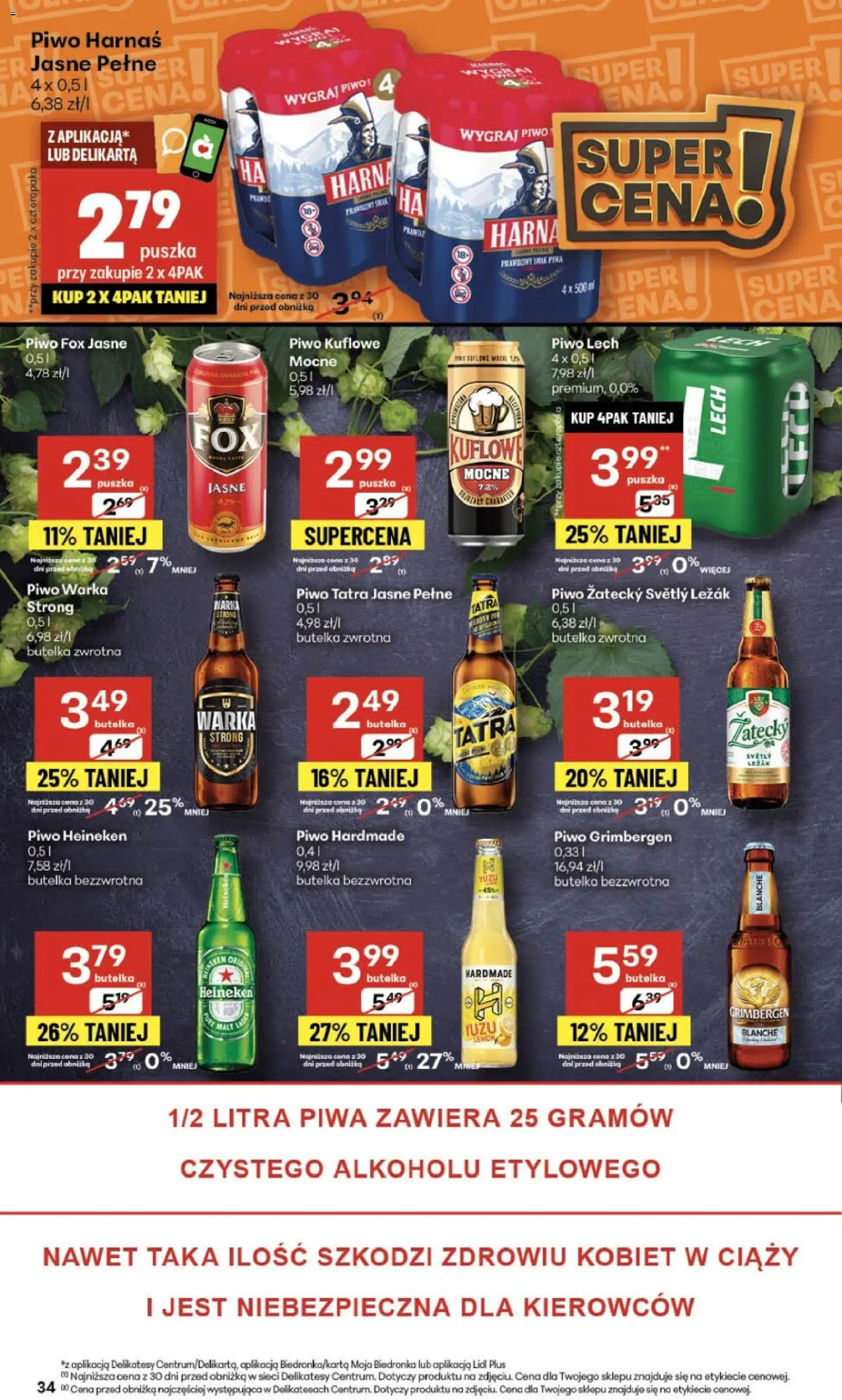 Delikatesy Centrum Gazetka - Sklepy Własne od 20.11.2025 | Strona: 34 | Produkty: Leżak, Delikatesy, Warka, Heineken