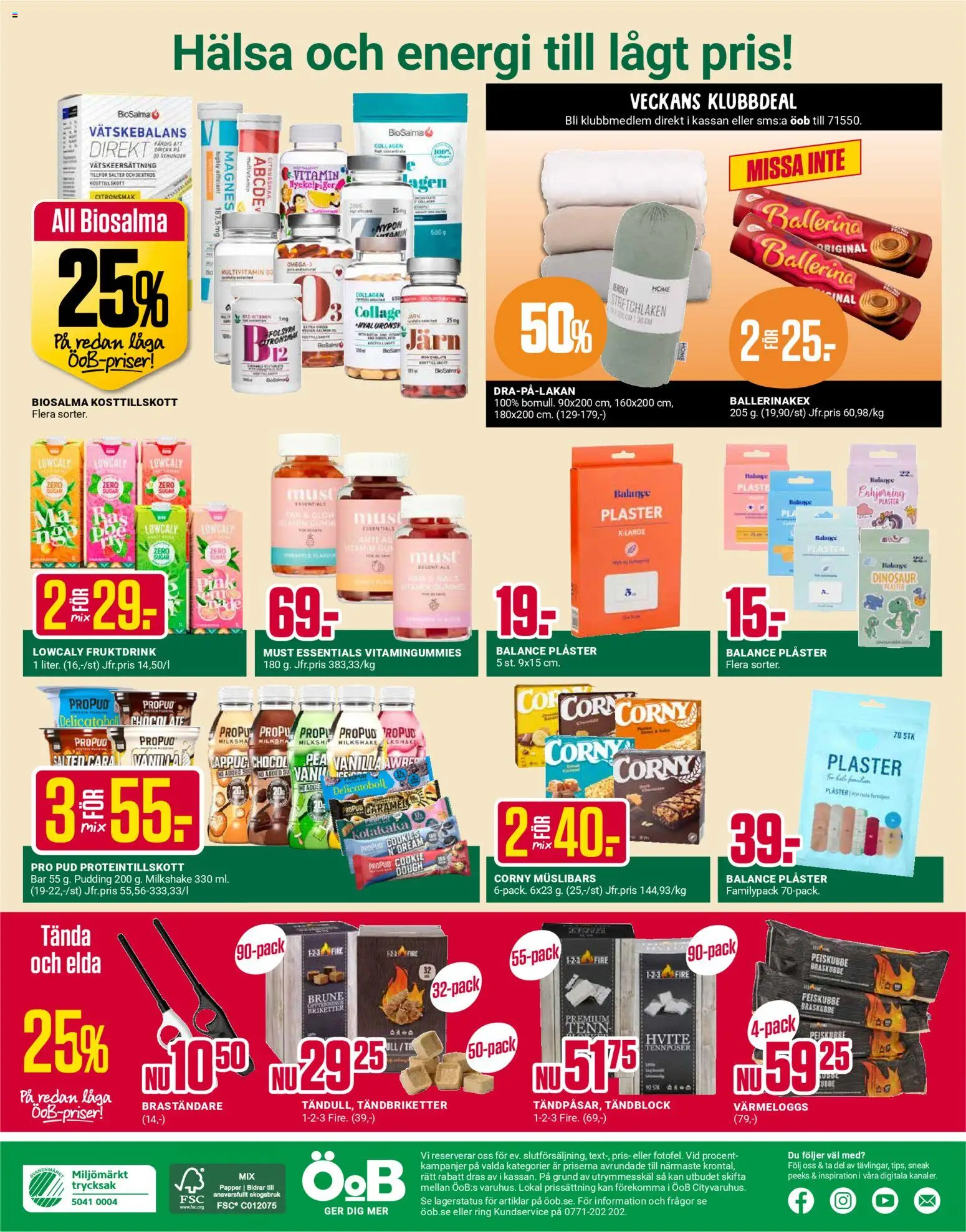 ÖoB reklamblad aktuell från 12.01.2026 | Sida: 12 | Produkter: Ballerina, Briketter, Ring, Papper