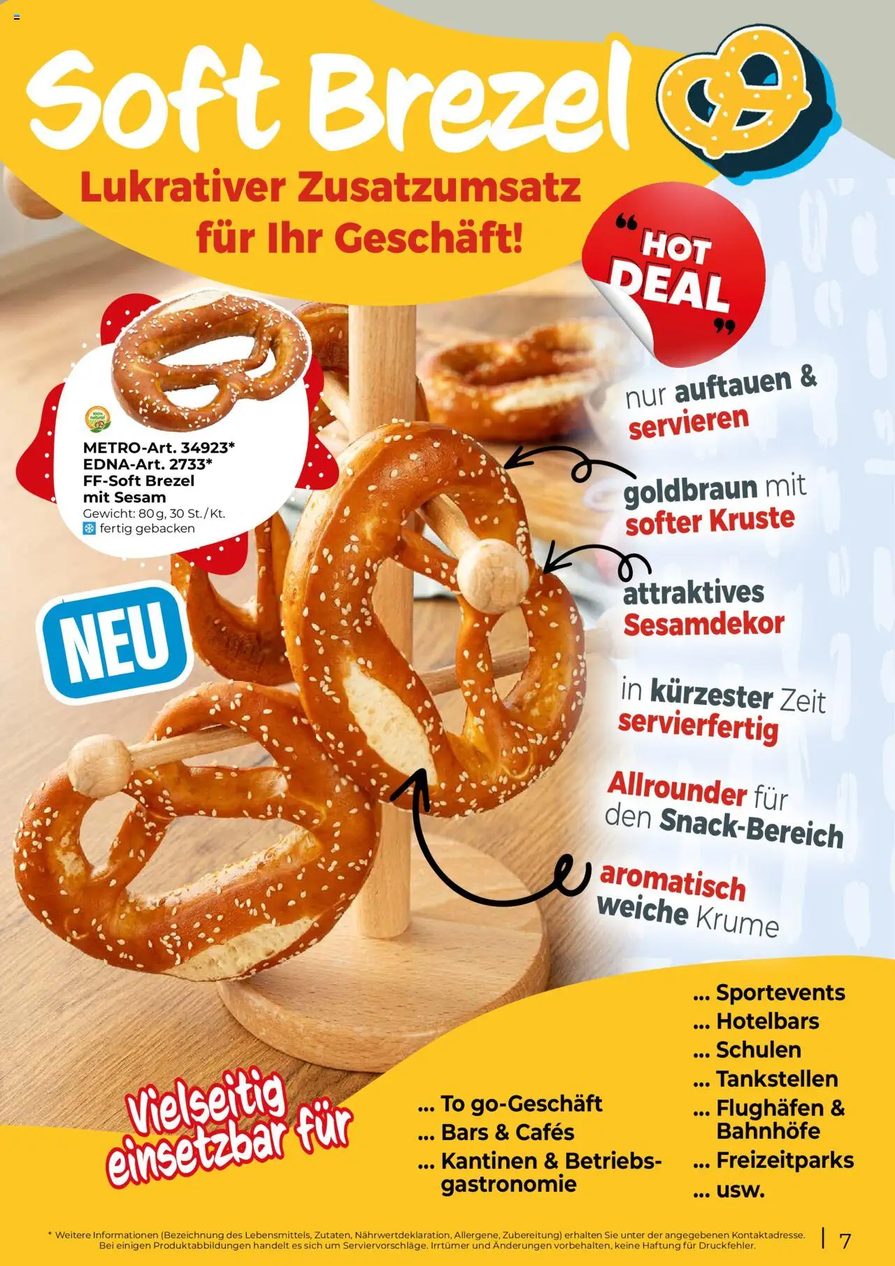 Metro  Edna Foodservice – gültig ab 01.10.2025 | Seite: 7 | Produkte: Gewicht