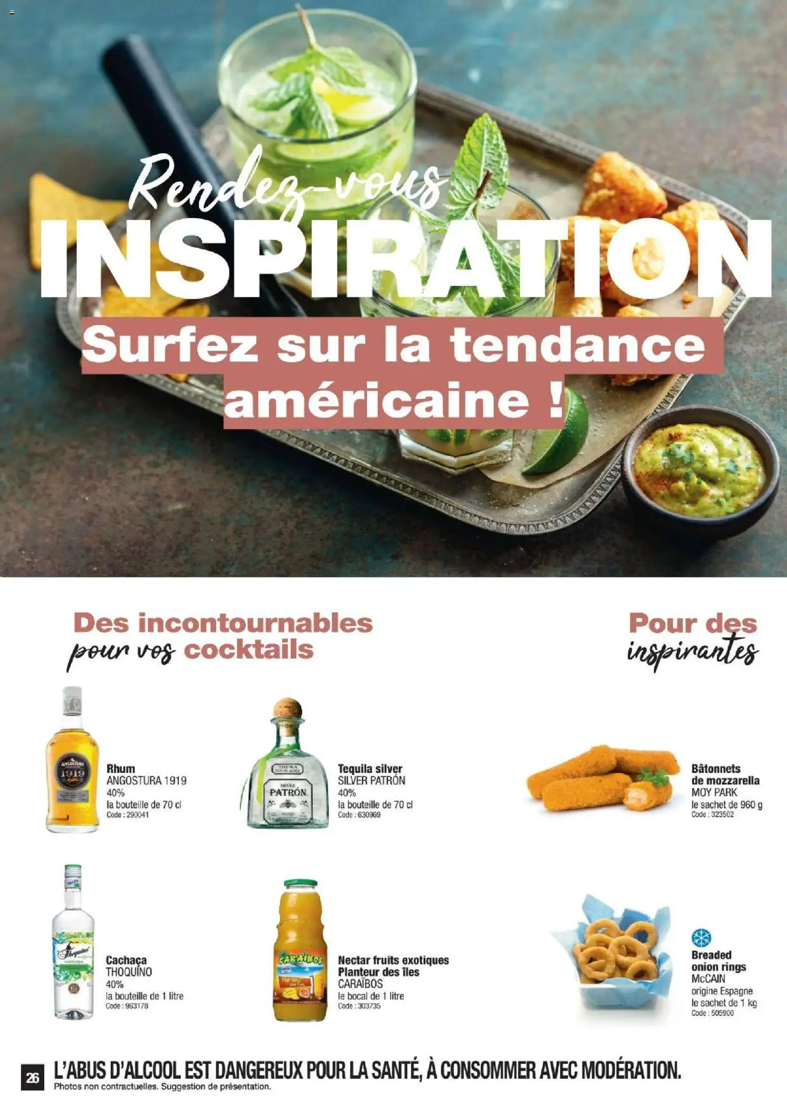 {H1} | Page: 26 | Produits: Mozzarella, Rhum, Tequila