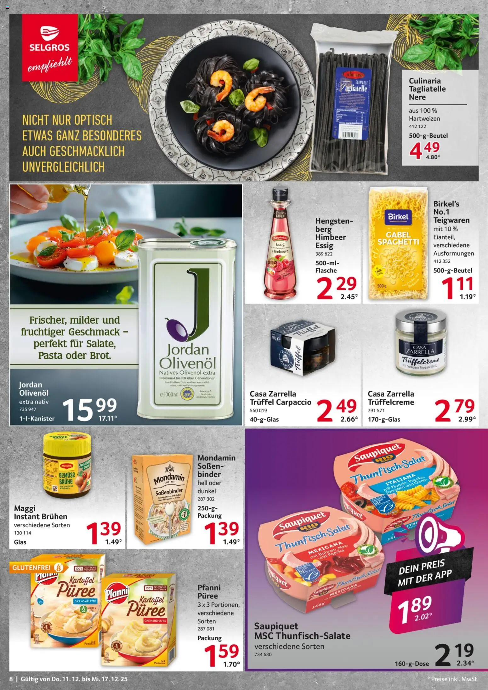 Selgros Prospekt 	 – gültig ab 11.12.2025 | Seite: 8 | Produkte: Olivenol, Tomaten, Gemüse, Himbeere