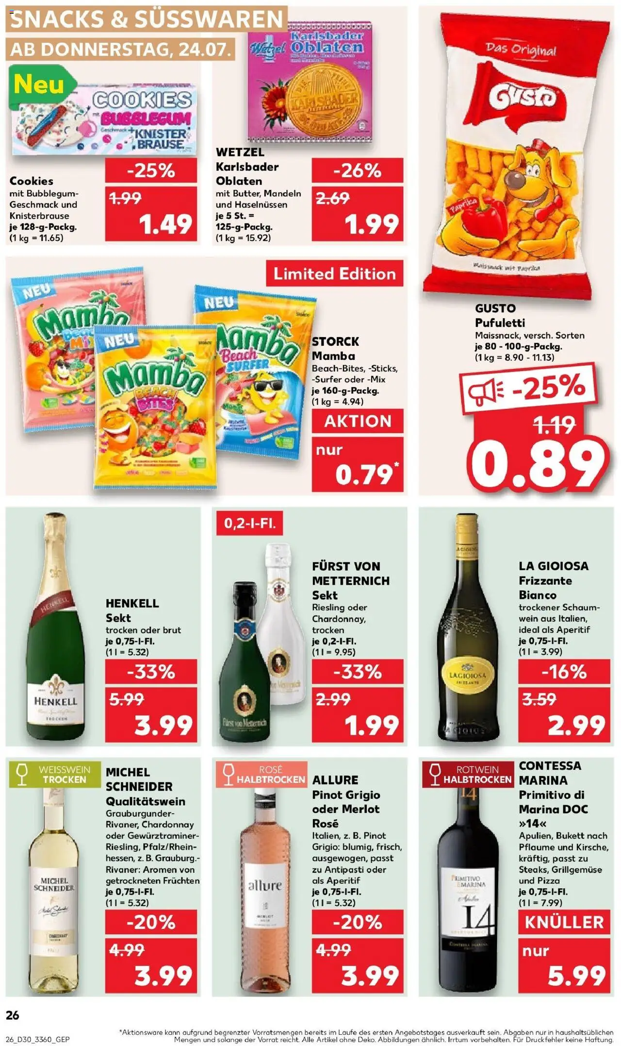Kaufland prospekt Brandenburg An Der Havel	 - gültig ab dem 27.07.2025 | Seite: 49 | Produkte: Rotwein, Merlot, Mandeln, Pizza