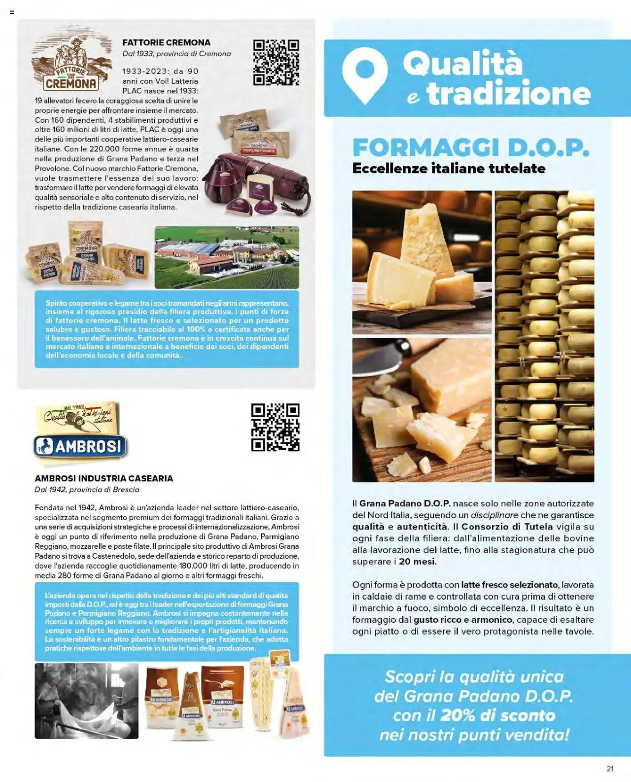 Volantino COOP del 08.09.2025 | Pagina: 21 | Prodotti: Latte, Grana Padano, Piatto, Parmigiano
