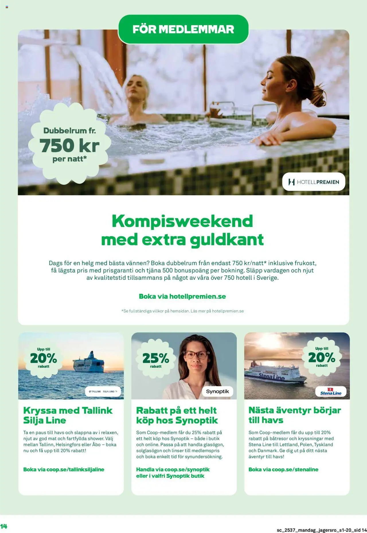 Coop Forum reklamblad aktuell från 08.09.2025 | Sida: 14 | Produkter: Linser, Solglasögon