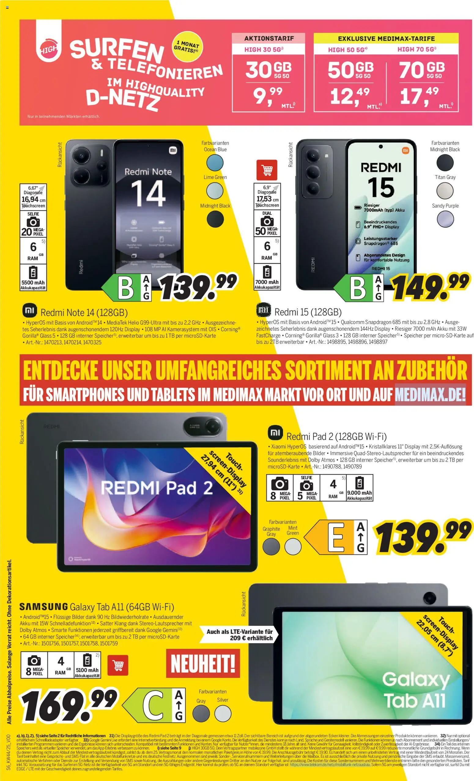 Medimax Prospekt 	 – gültig ab 25.10.2025 | Seite: 6 | Produkte: Xiaomi, Samsung, Smartphones, Bilder