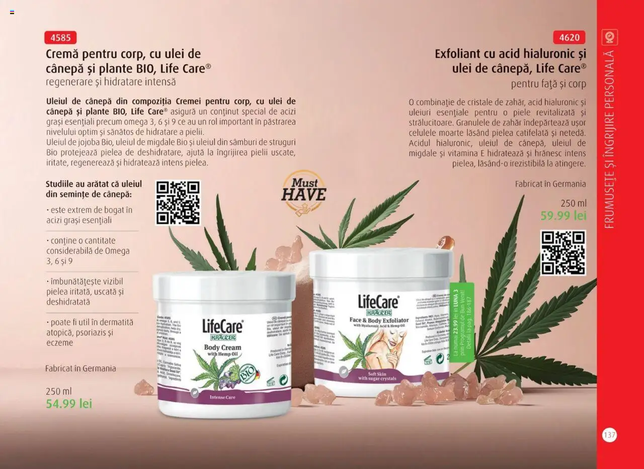 Life Care catalog - Aprilie/Octombrie – valabil de la 01.04.2025 | Pagină: 139 | Produse: Şerit ödül, Body, Semințe, Cremă