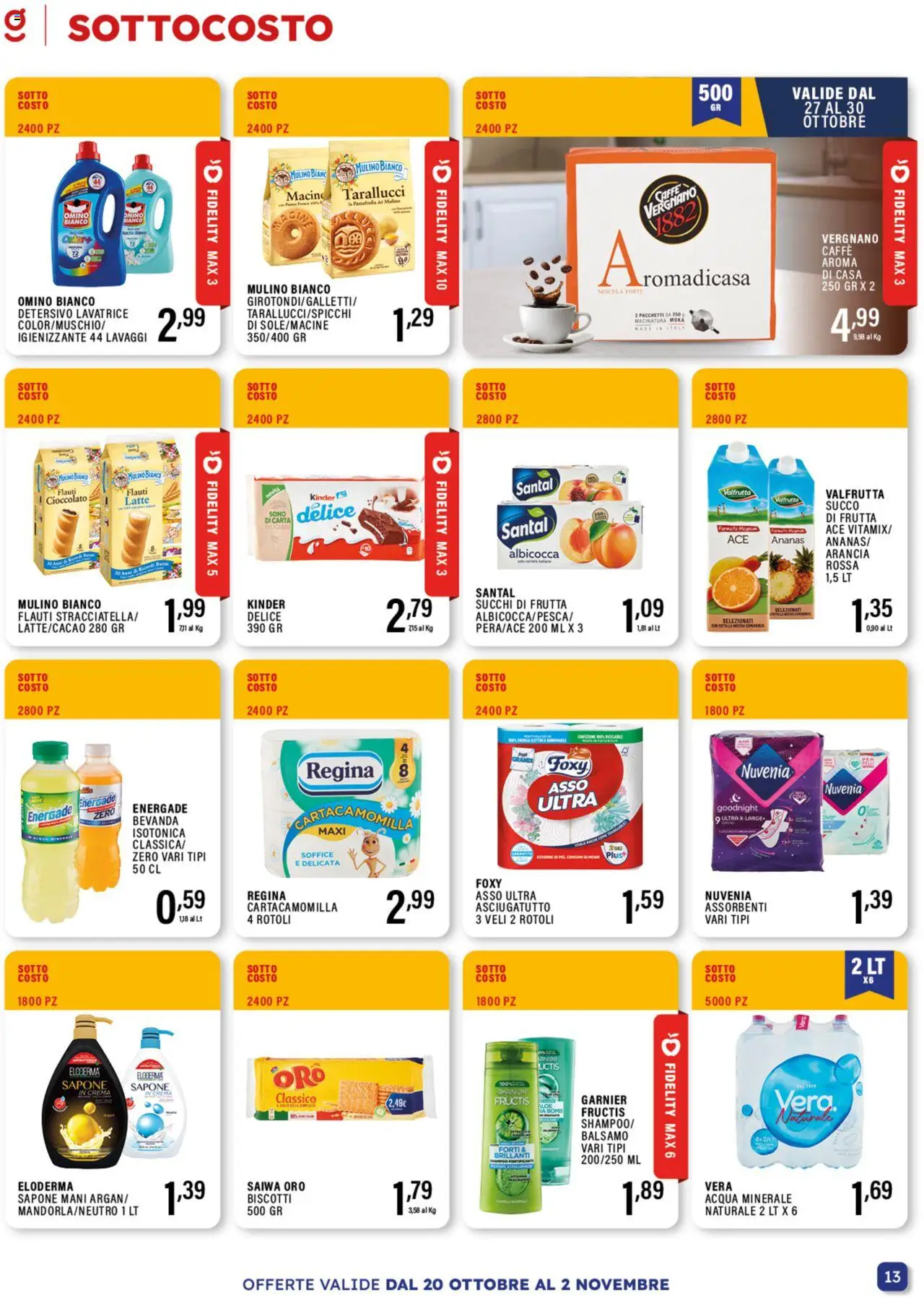 Volantino GECOP del 20.10.2025 | Pagina: 13 | Prodotti: Balsamo, Sapone, Arancia, Acqua minerale
