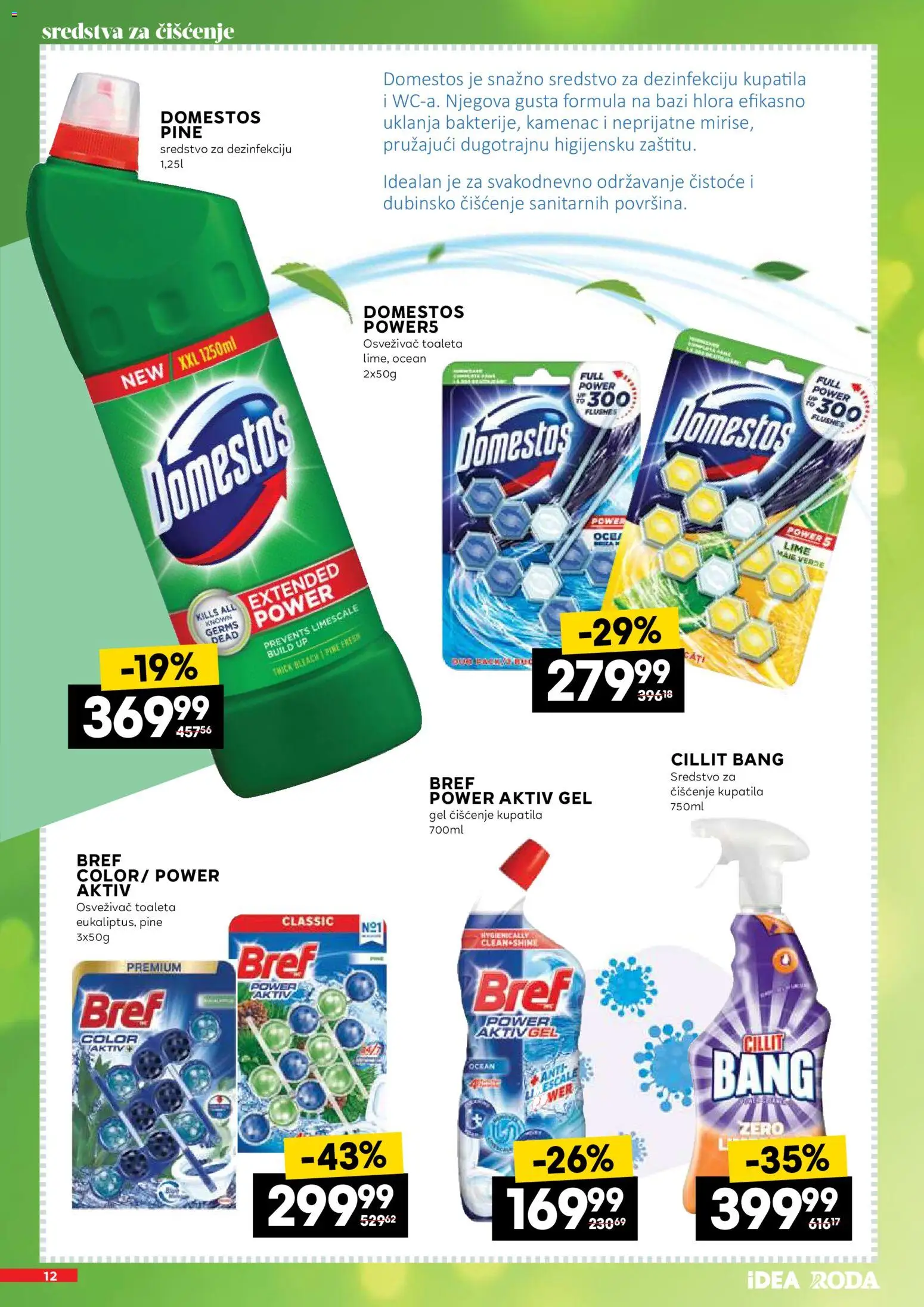 Idea katalog Neprehrane katalog - važi od 19.03.2026 | Strana: 12 | Proizvode: Bref, Cillit Bang, Kupatilo