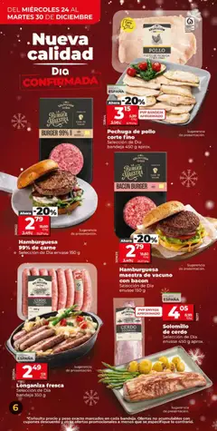 Vista previa Hamburguesa 99% de carne, Hamburguesa 99% de carne • Selección de Dia envase 150 g válido desde el 24.12.2025 | Página: 6