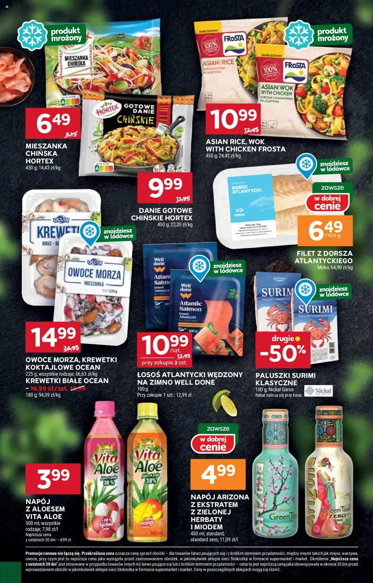Stokrotka Gazetka od 02.10.2025 | Strona: 32 | Produkty: Mango, Filet z dorsza, Łosoś atlantycki, Krewetki białe