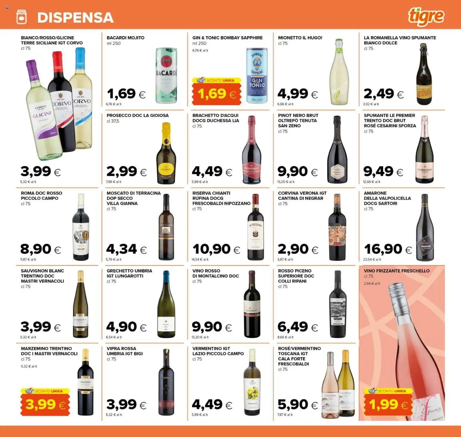 Volantino Tigre del 07.04.2026 | Pagina: 17 | Prodotti: Prosecco, Vino, Spumante, Vino rosso