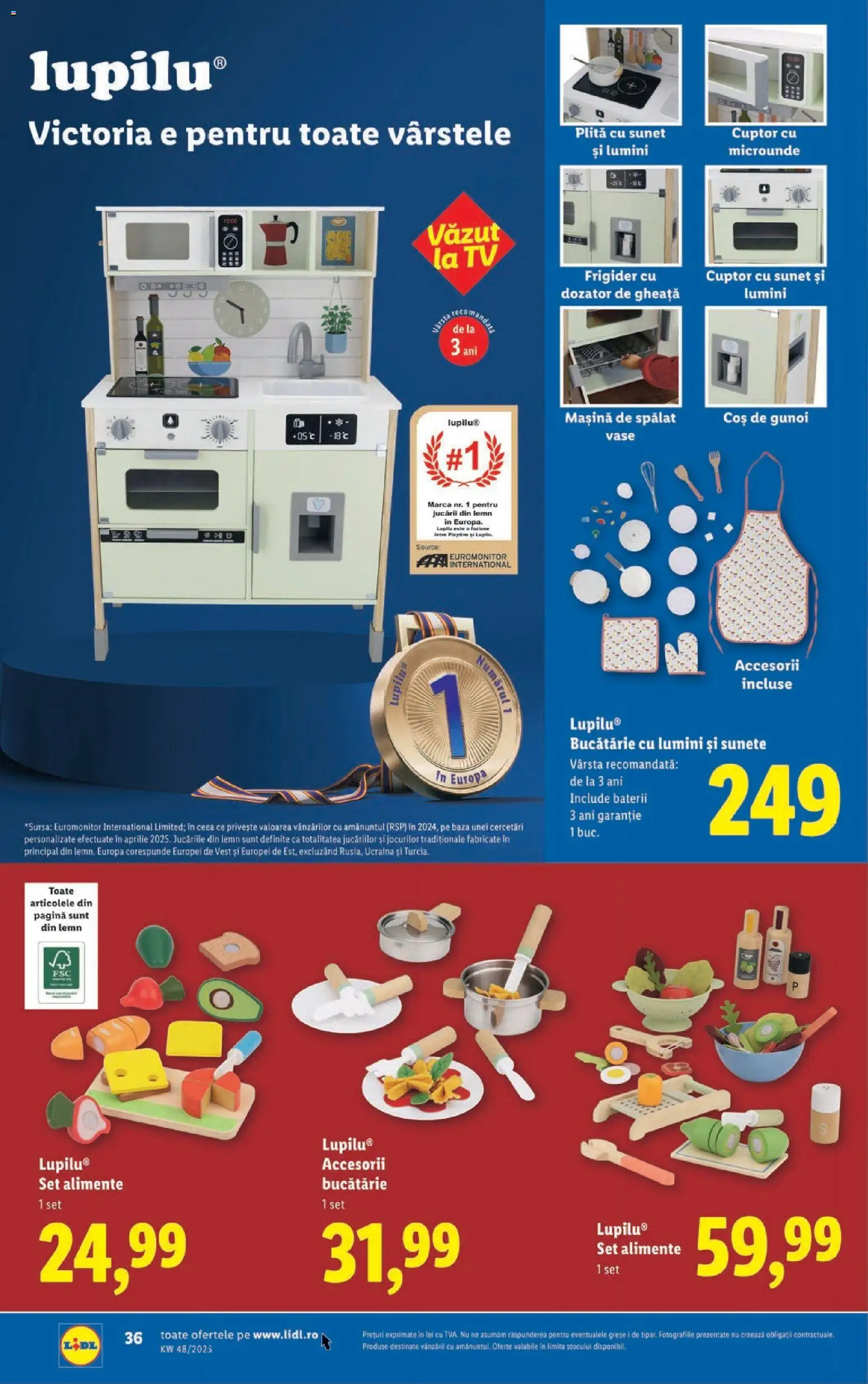 Noul catalog Lidl – valabil de la 24.11.2025 | Pagină: 36 | Produse: Frigider, Cuptor Cu Microunde, Bucătărie, Baterii