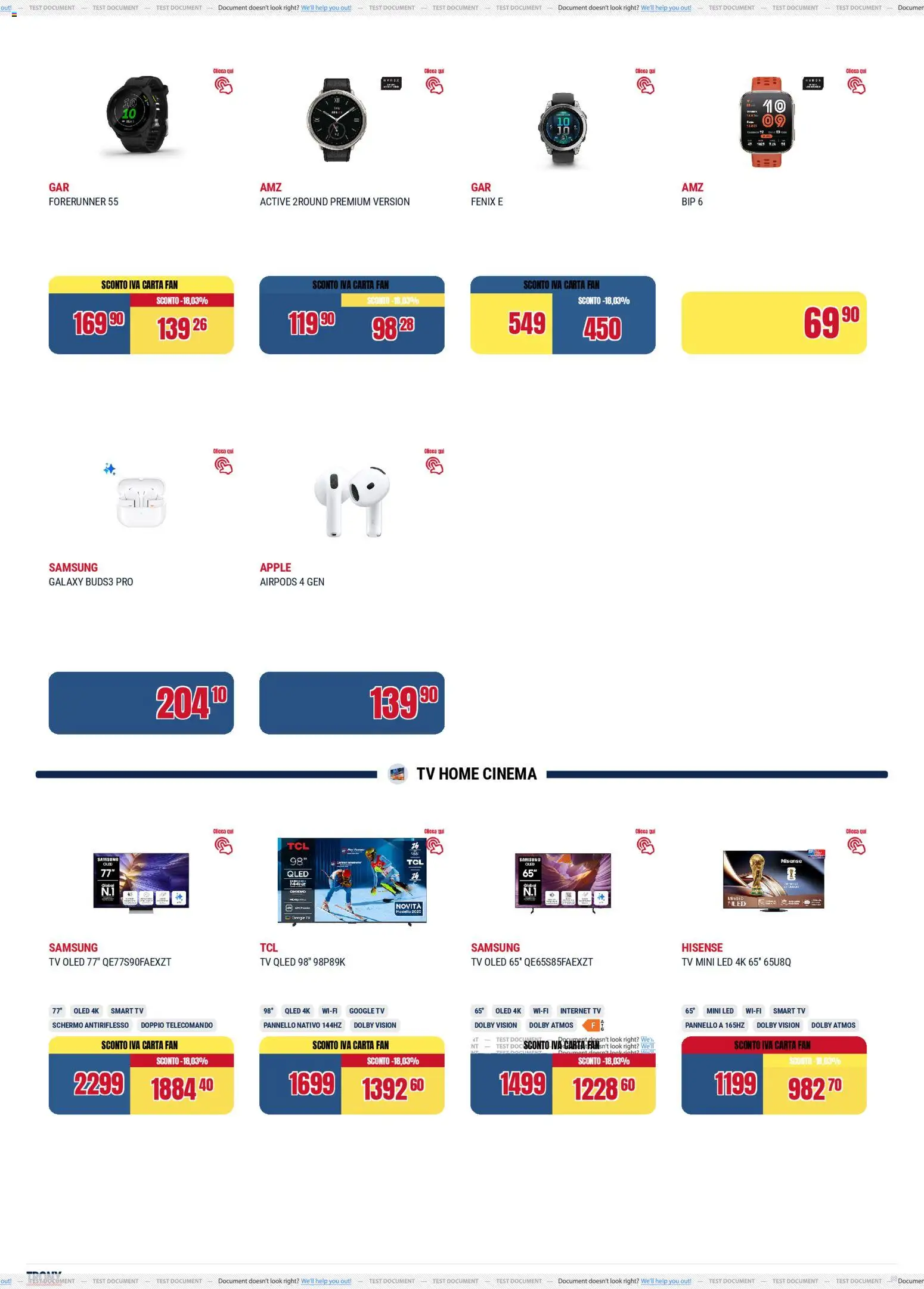Volantino Trony del 02.04.2026 | Pagina: 8 | Prodotti: Schermo, smart TV, TV, Airpods