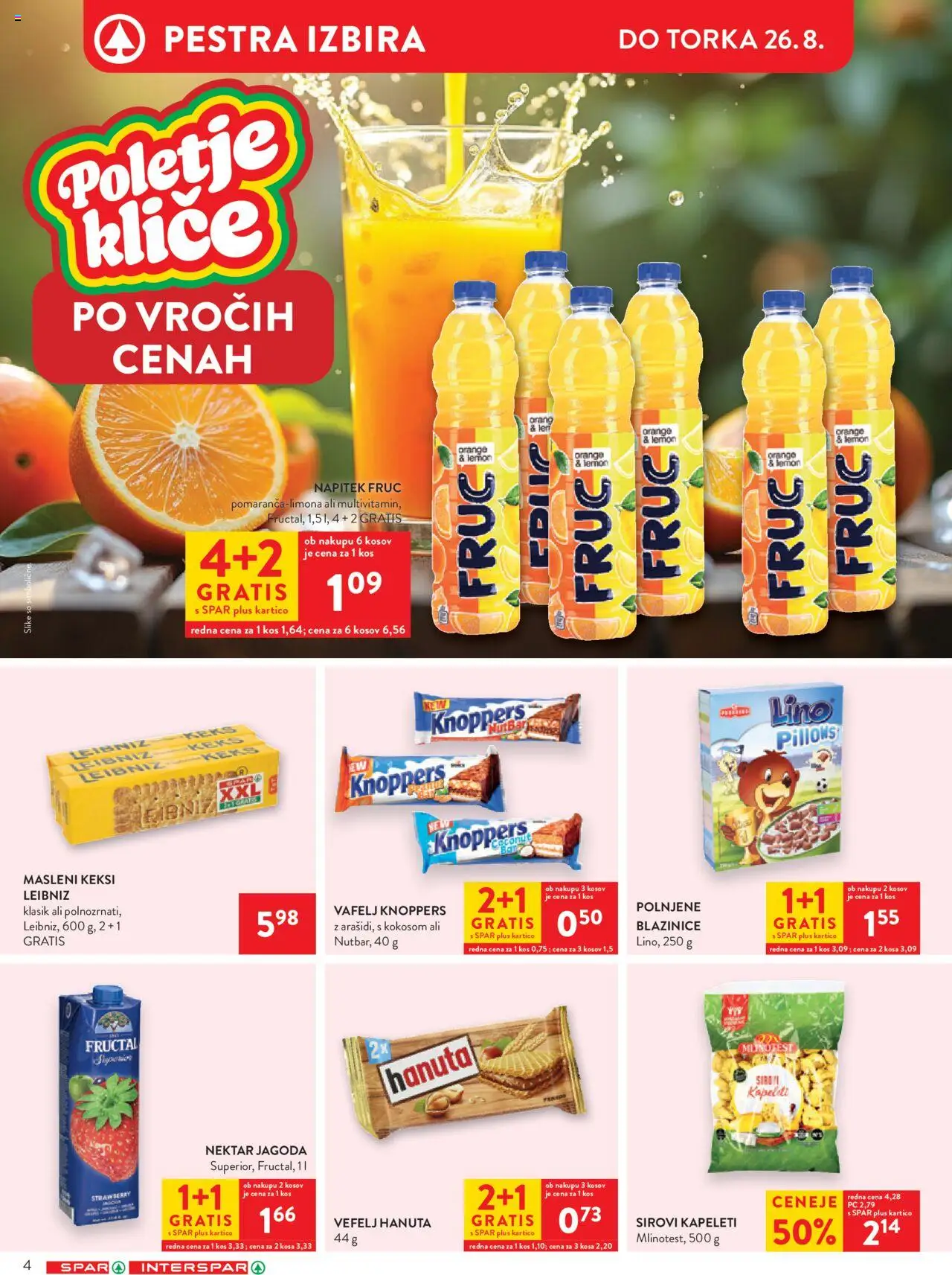 Spar katalog 34/25 │ velja od 20.08.2025 | Stran: 4 | Izdelki: Keksi, Kos