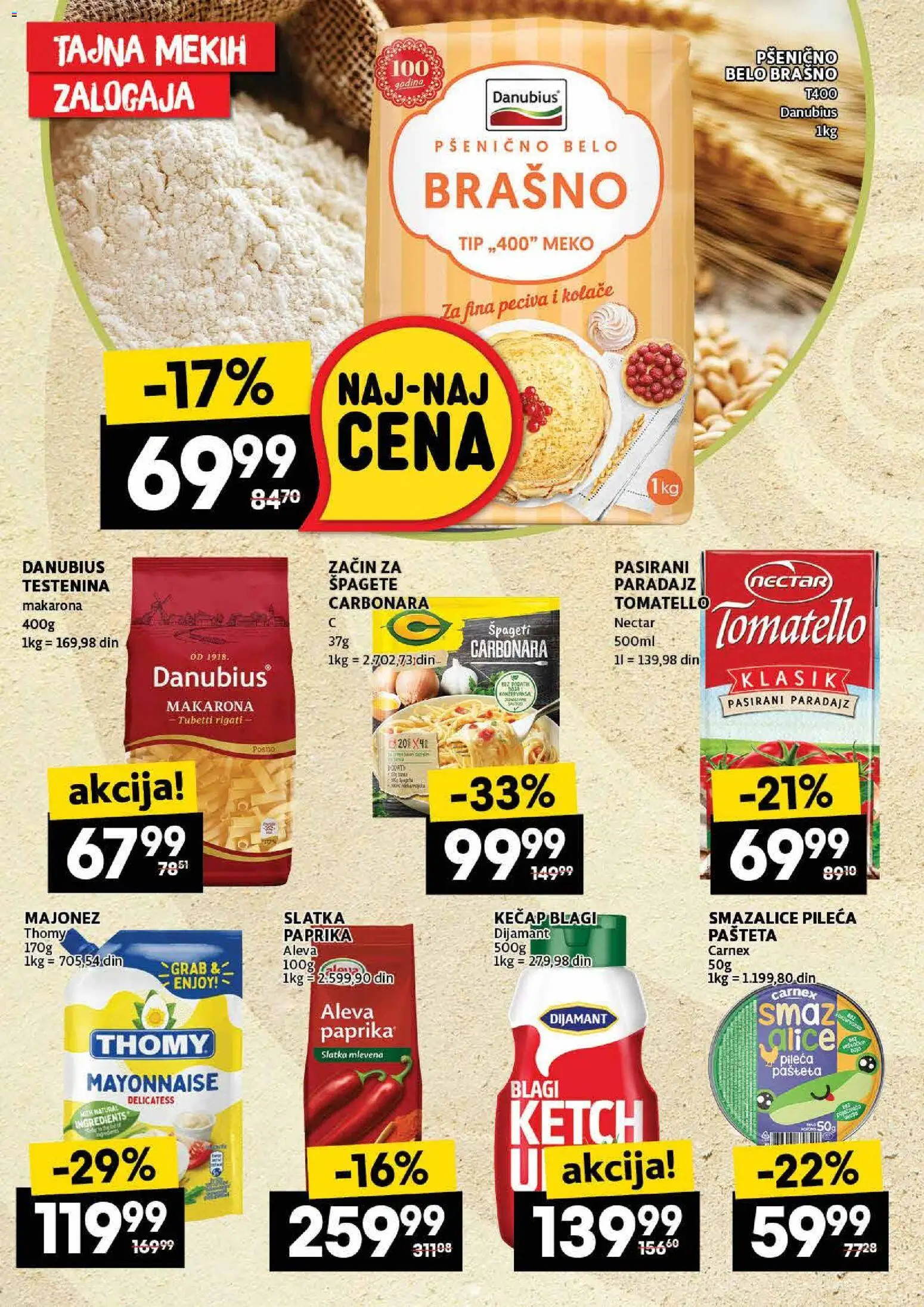 Idea katalog - važi od 27.11.2025 | Strana: 14 | Proizvode: Majonez, Testenina, Pasirani paradajz, Brašno