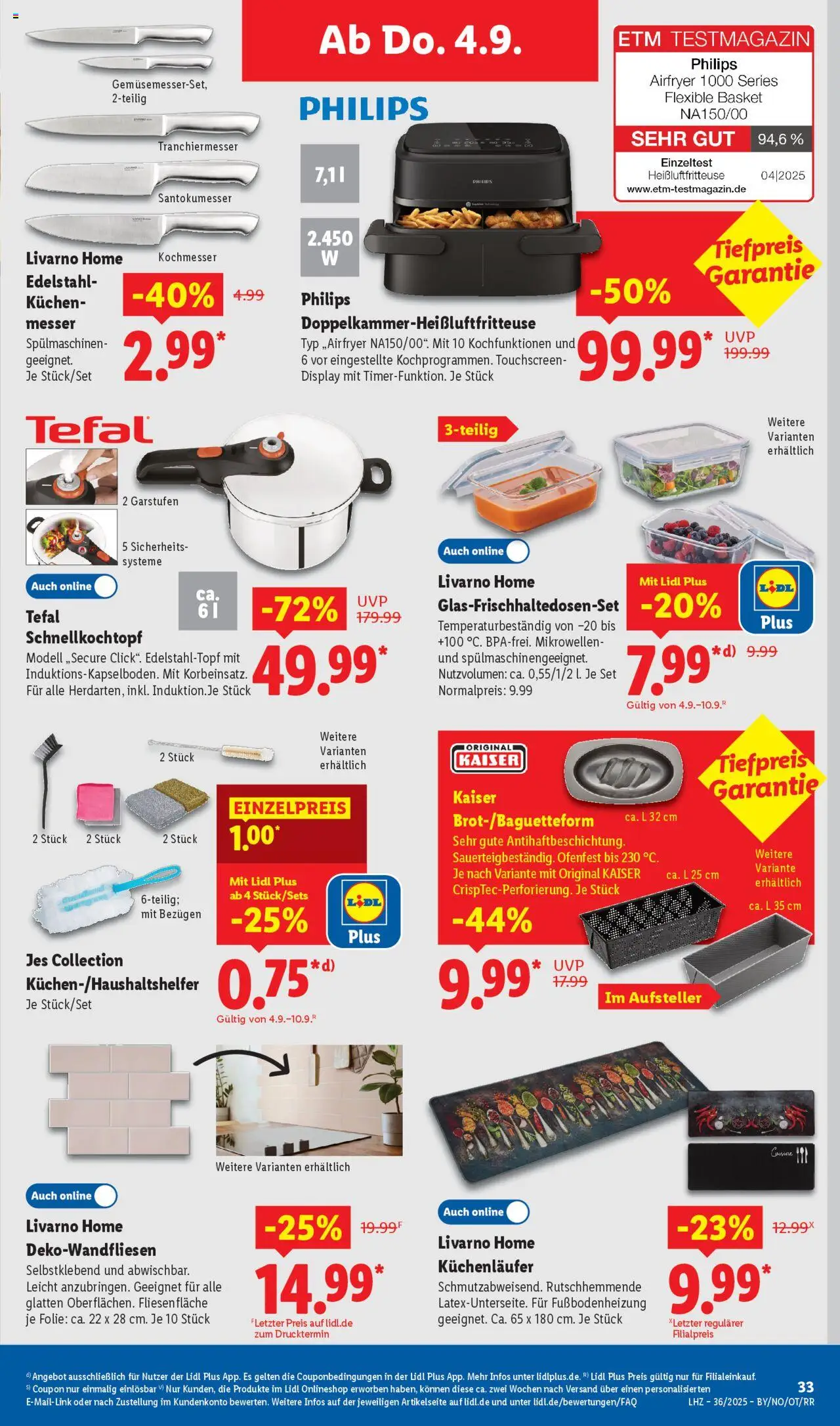 Lidl Exklusive Vorschau Uffenheim - gültig ab dem 01.09.2025 | Seite: 23 | Produkte: Philips, Kuchen, Heißluftfritteuse