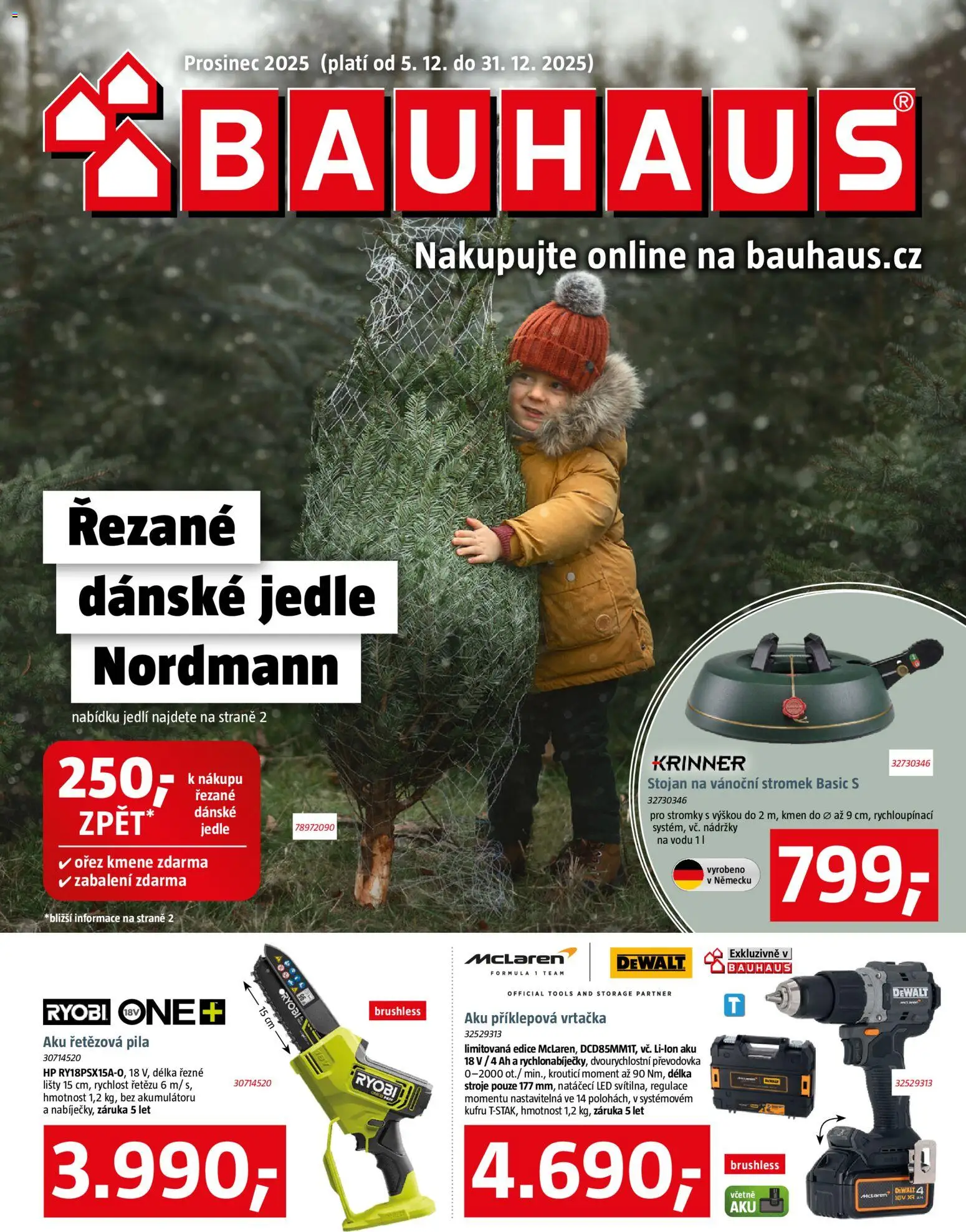 Bauhaus leták od 05.12.2025 | Strana: 1 | Produkty: Příklepová vrtačka, Pila, Vrtačka, LED