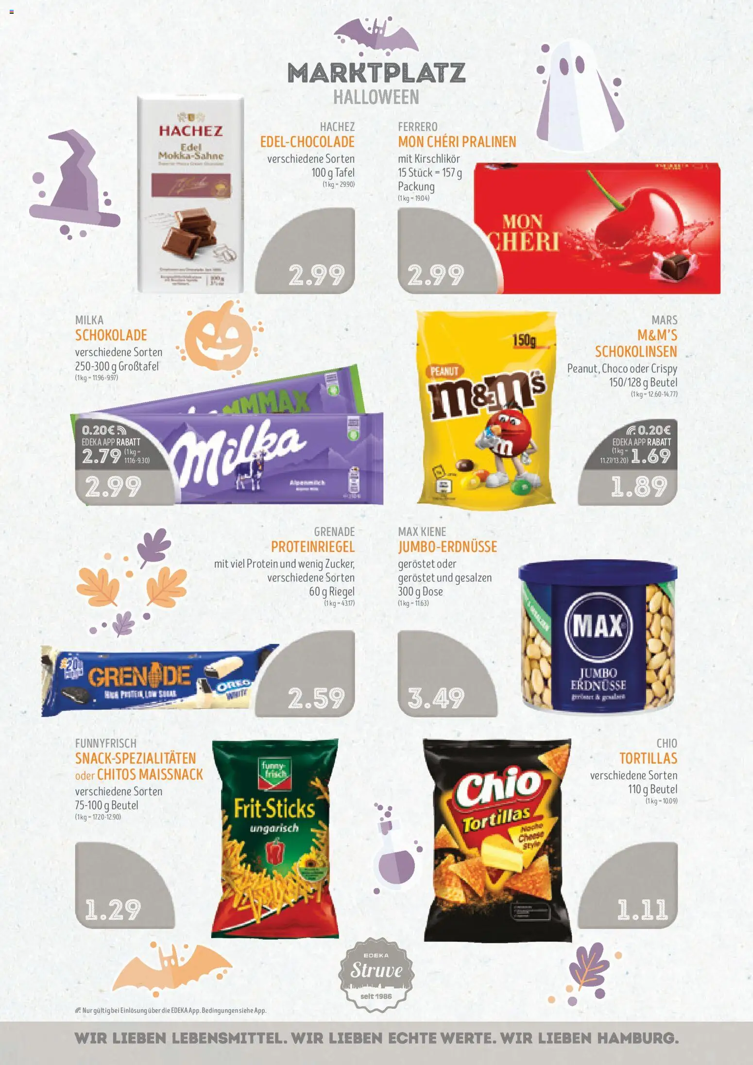 Edeka Struve Prospekt 	 – gültig ab 27.10.2025 | Seite: 10 | Produkte: Erdnüsse, M&M's, Milka, Mars