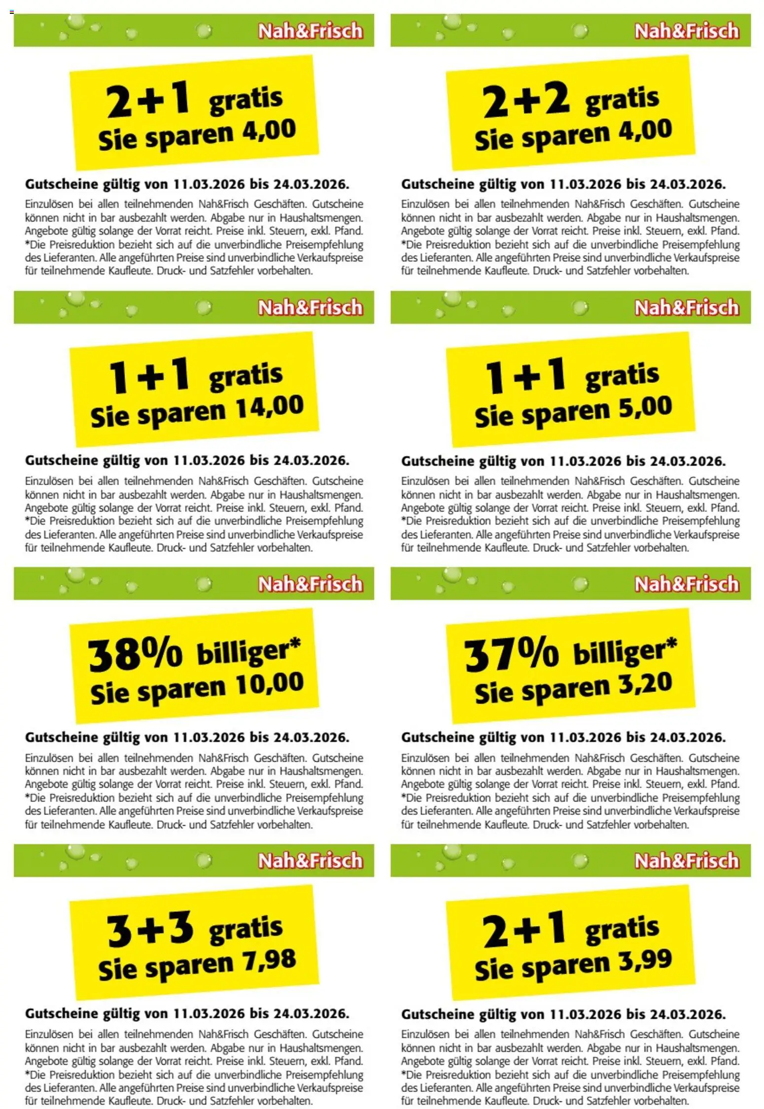 Nah und Frisch Gutscheinheft gültig ab 11.03.2026 | Seite: 6