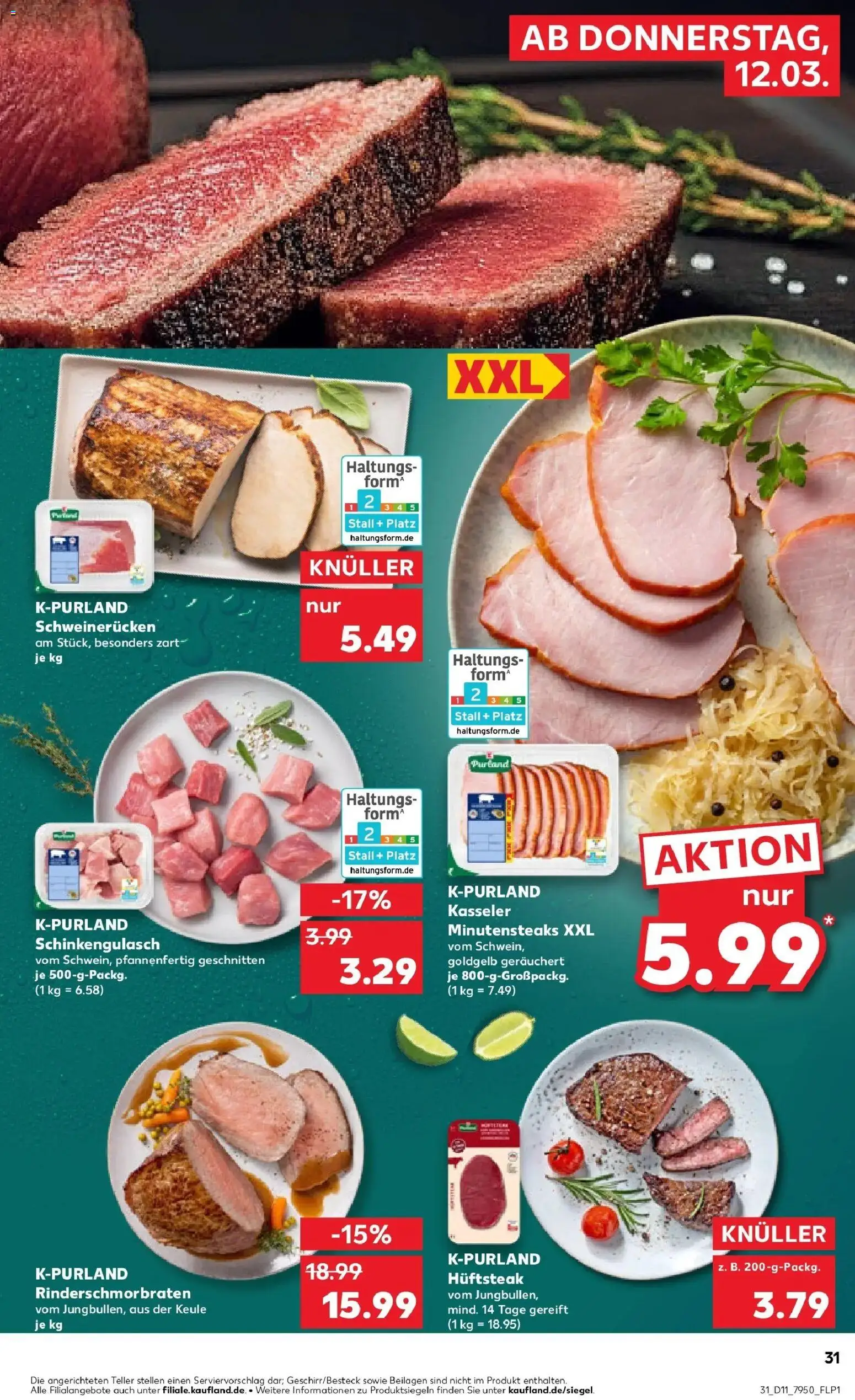 Kaufland Prospekt Schwentinental	 – gültig ab 09.03.2026 | Seite: 43 | Produkte: Schweinerucken, Steak