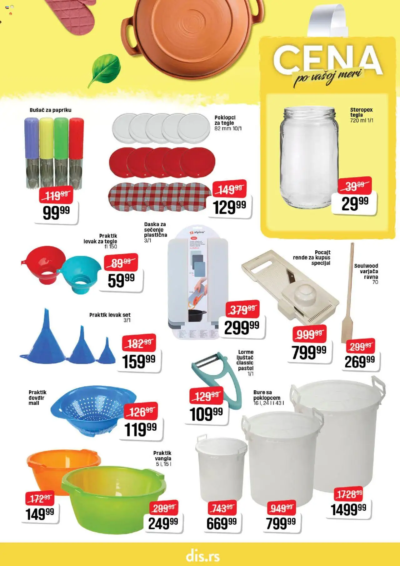Super DIS katalog - važi od 25.09.2025 | Strana: 17 | Proizvode: Daska za sečenje, Rende, Bure, Tegla
