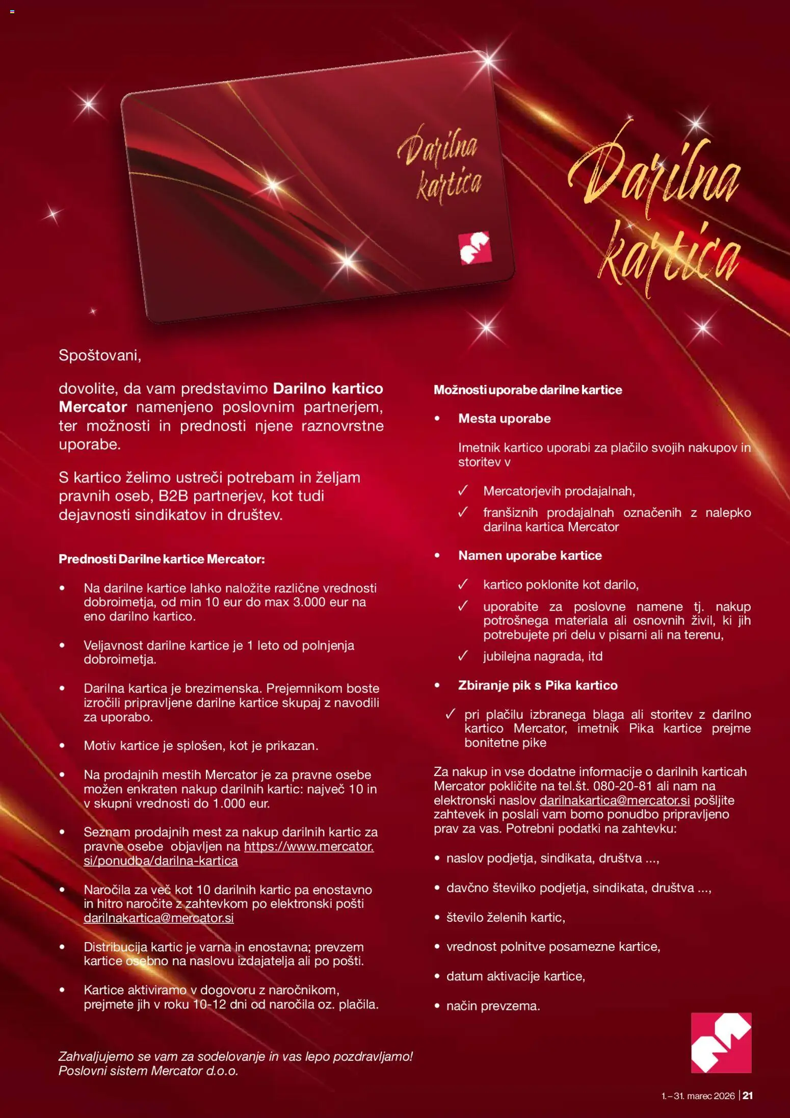 Novi Mercator katalog ponudbe – veljaven od 01.03.2026 | Stran: 21