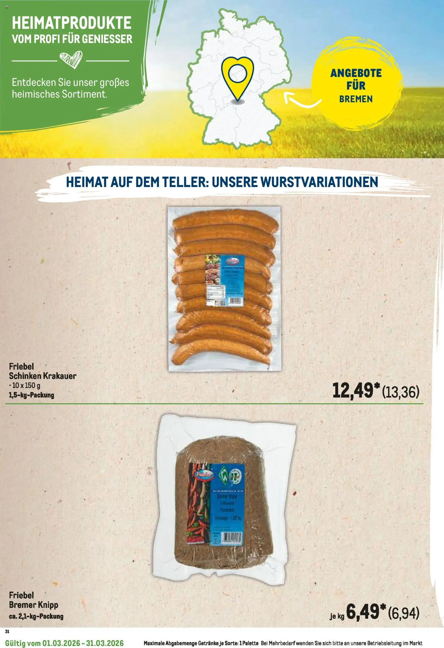 Metro Regionaler Flyer – gültig ab 01.03.2026 | Seite: 38 | Produkte: Schinken