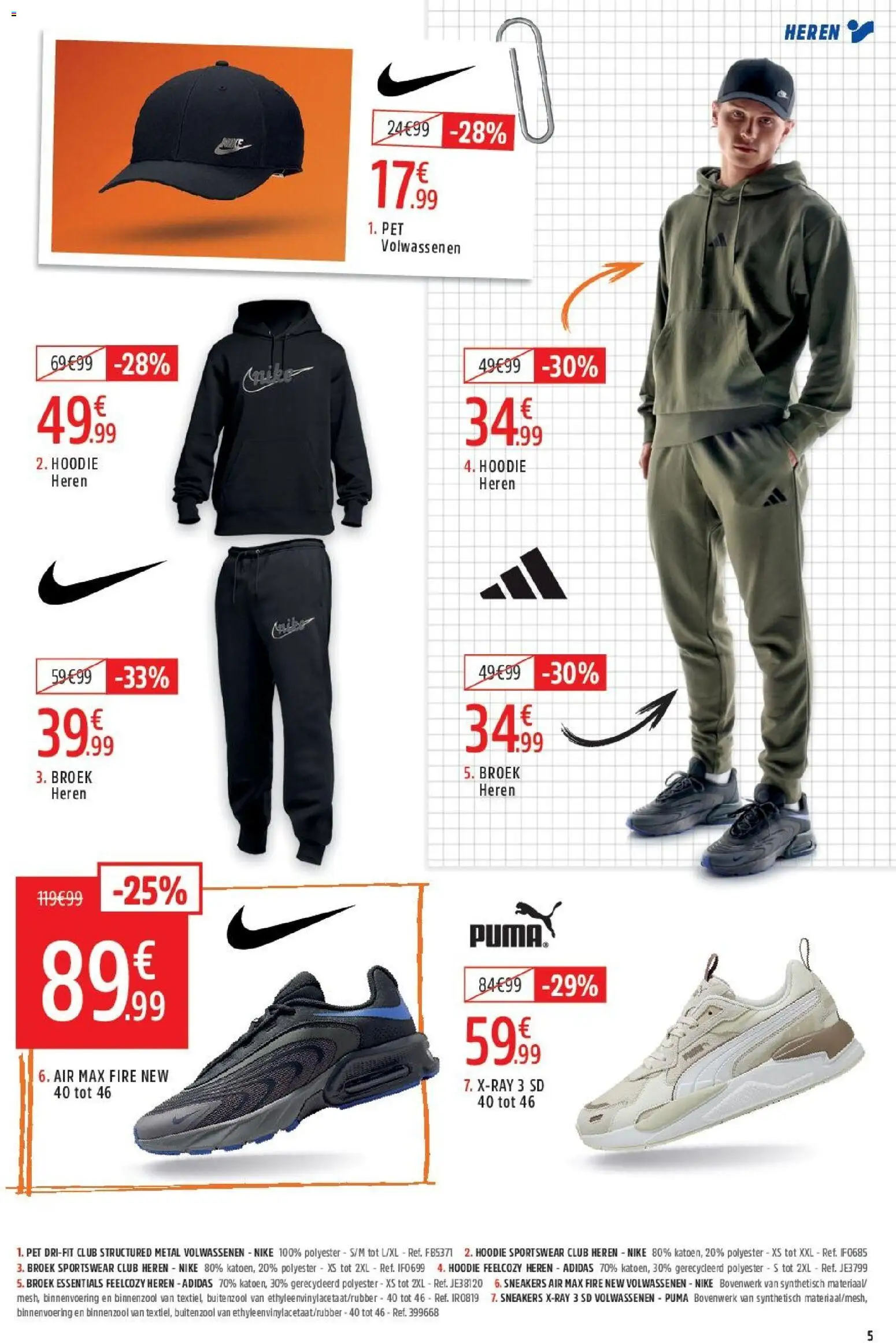 {H1} | Pagina: 5 | Producten: Sneakers, Pet, Hoodie, Broek