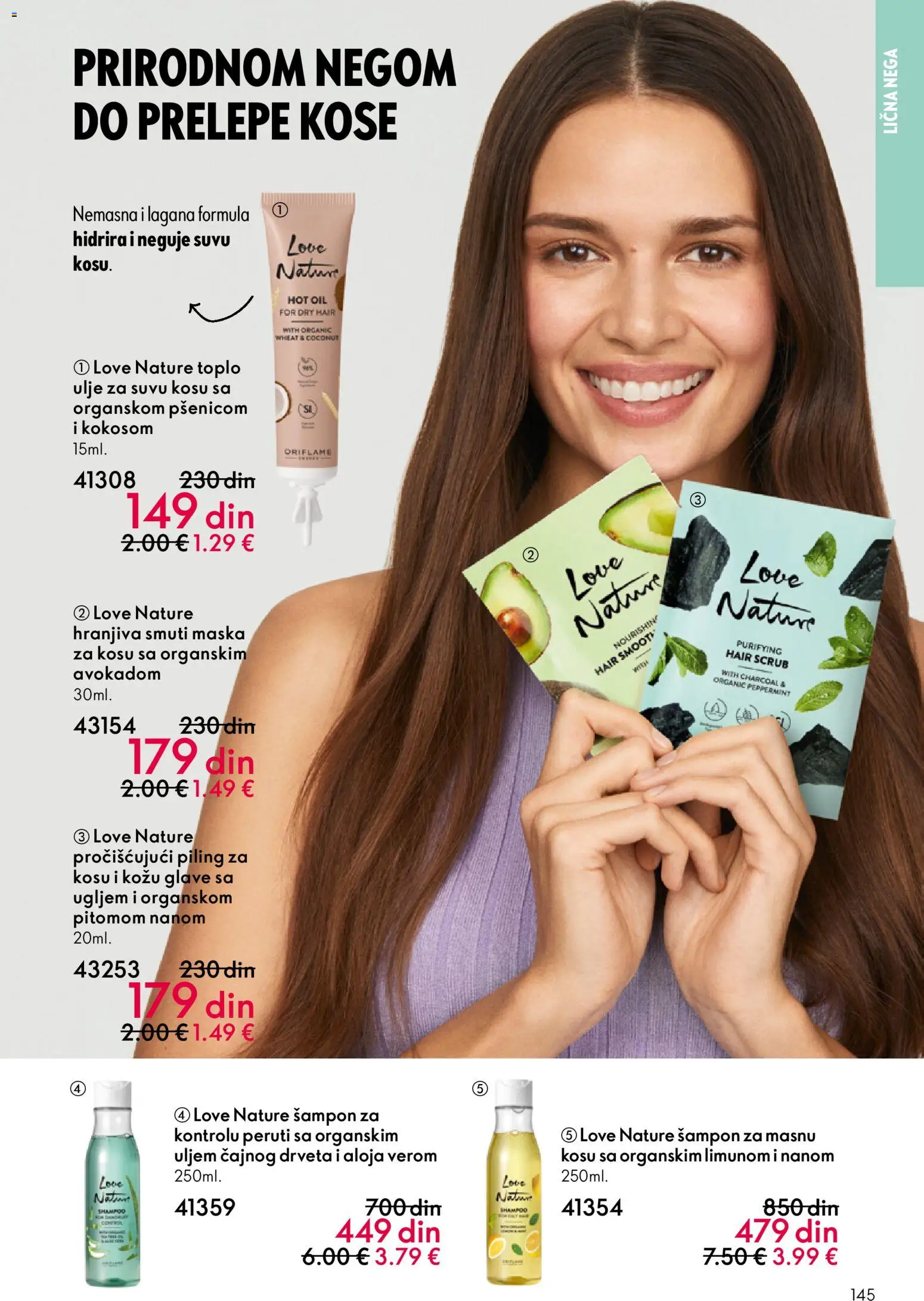 Oriflame katalog - važi od 19.11.2025 | Strana: 145 | Proizvode: Šampon, Maska, Piling, Ulje