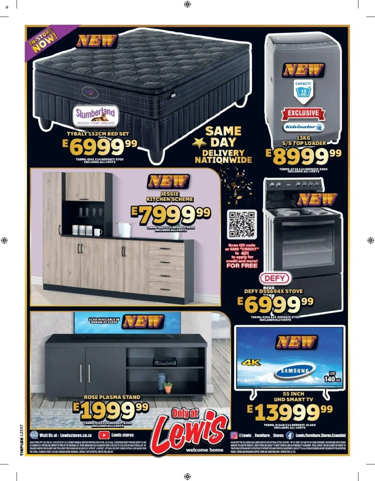 Lewis Stores - Eswatini Leaflet │ valid from 11.08.2025 | Page: 4 | Products: Stove, Bed, TV