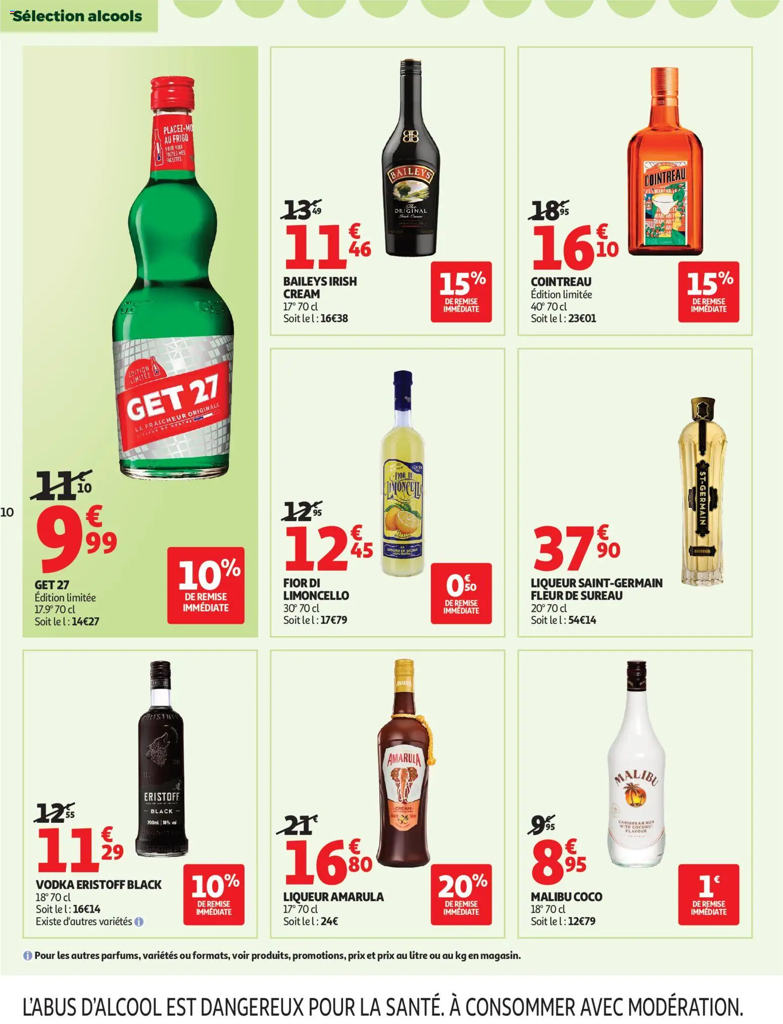{H1} | Page: 10 | Produits: Vodka, Cointreau, Liqueur, Frigo