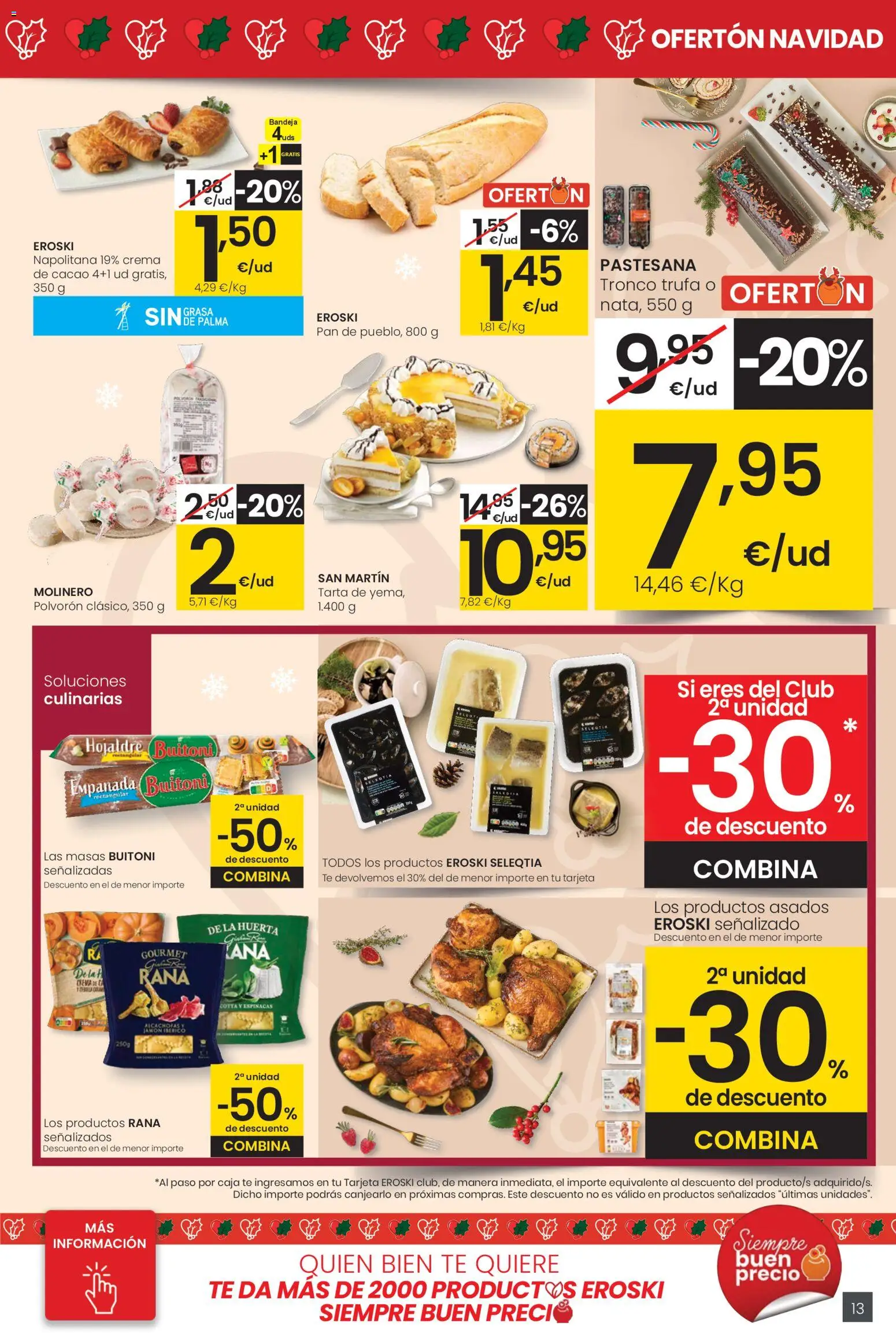 Eroski - City │ válido desde el 18.12.2025 | Página: 13 | Productos: Jamón ibérico, Jamón, Crema de cacao, Φρυγανιές σικάλεως