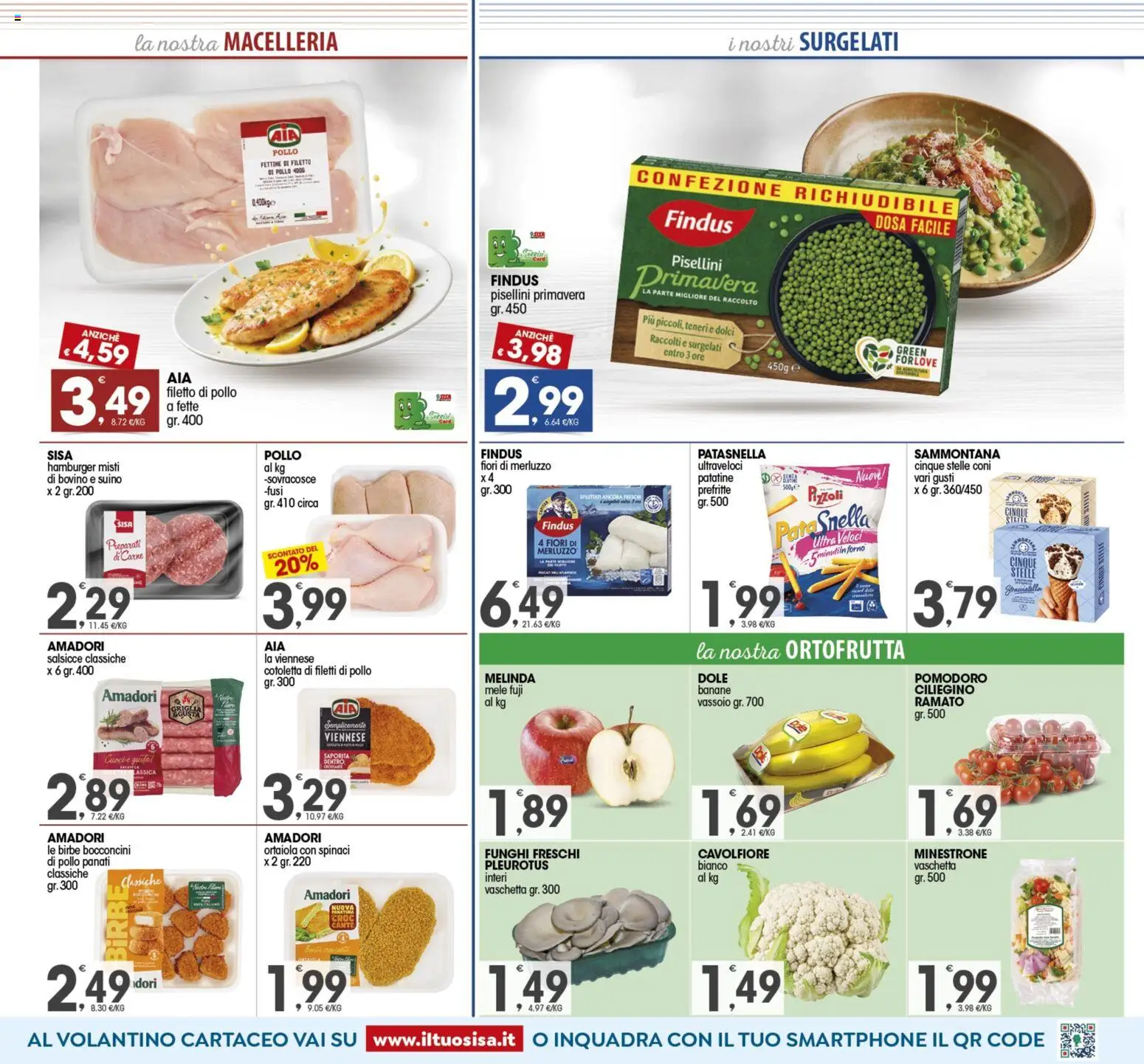 Volantino SISA del 14.11.2025 | Pagina: 3 | Prodotti: Mele, Pomodoro, Cavolfiore, Forno
