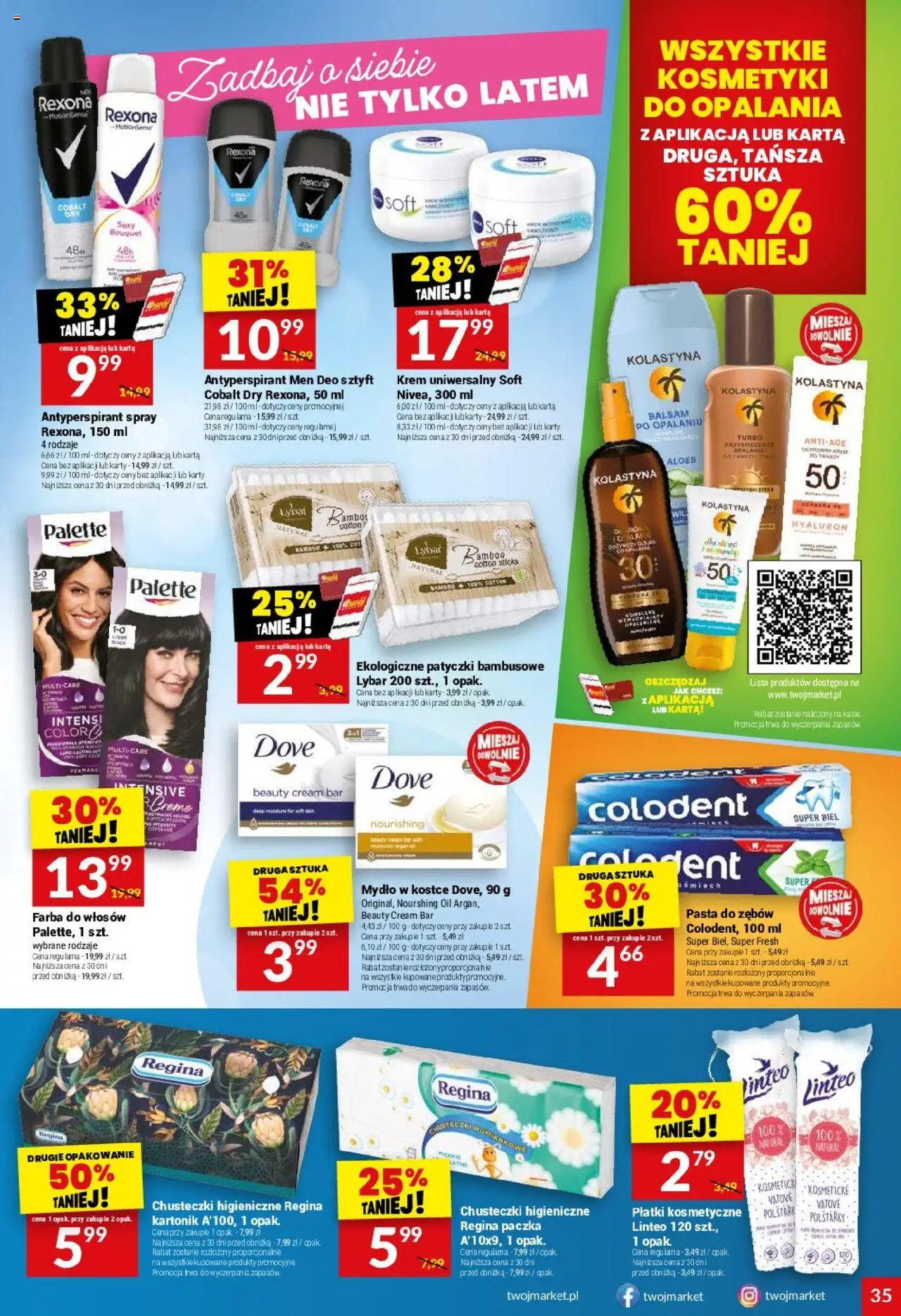 Twój Market Gazetka od 13.08.2025 | Strona: 35 | Produkty: Karta, Płatki, Antyperspirant, Pasta do zębów