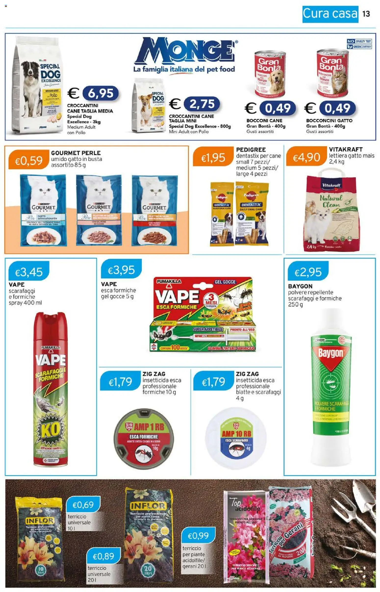 Volantino Sirene Blu del 01.04.2026 | Pagina: 13 | Prodotti: Pesce, Terriccio, Insetticida, Vaso